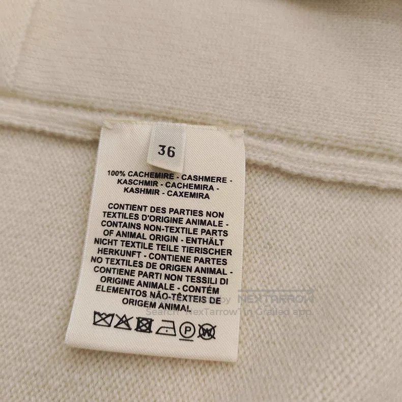 Hermes Hermes Ivory Vertical Striped Mid-Length Wool Open Cardiga Size XS / US 0-2 / IT 36-38 - 5 Thumbnail