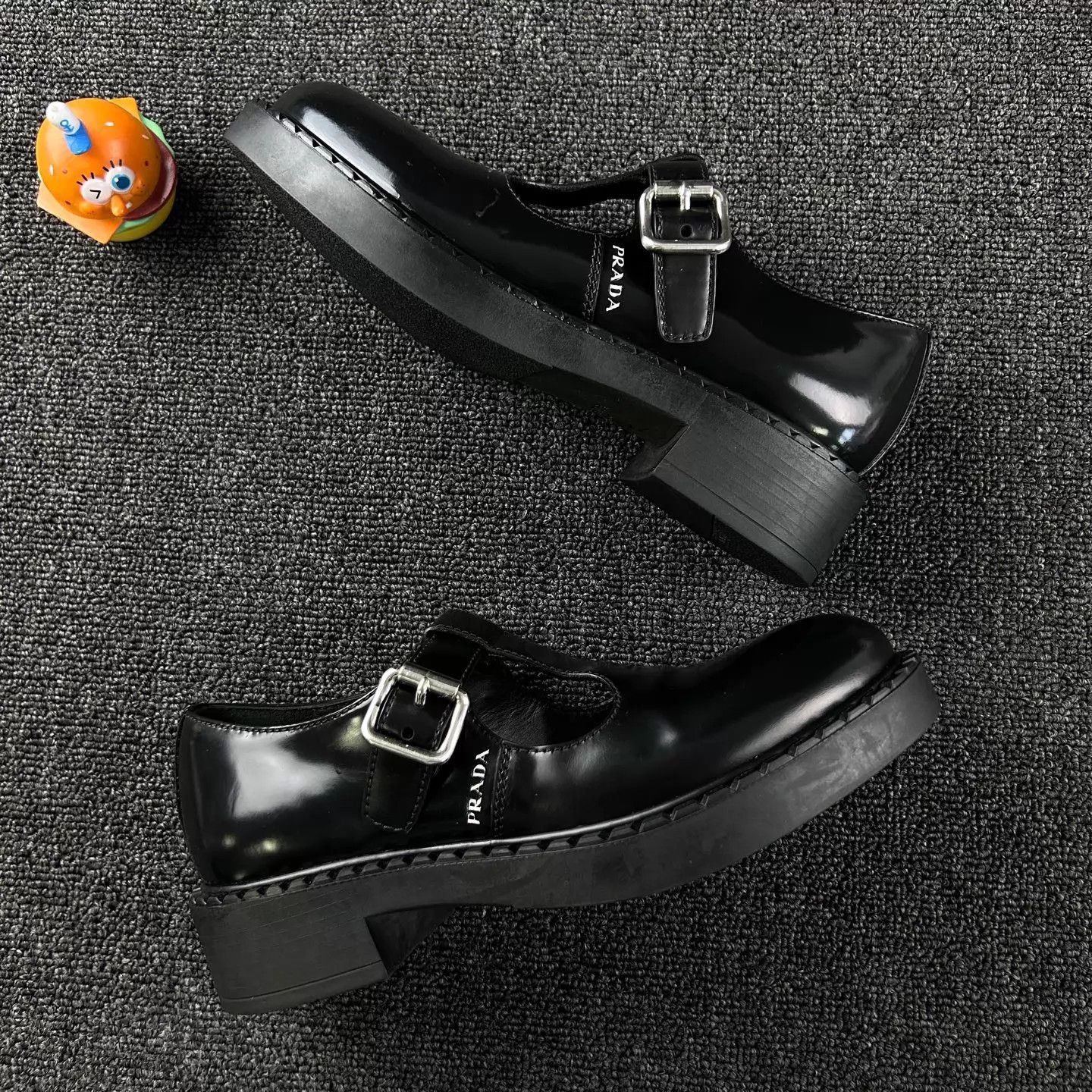 Prada Prada Black Loafer 36.5 HB6254 metal buckle Size US 6 / IT 36 - 4 Thumbnail