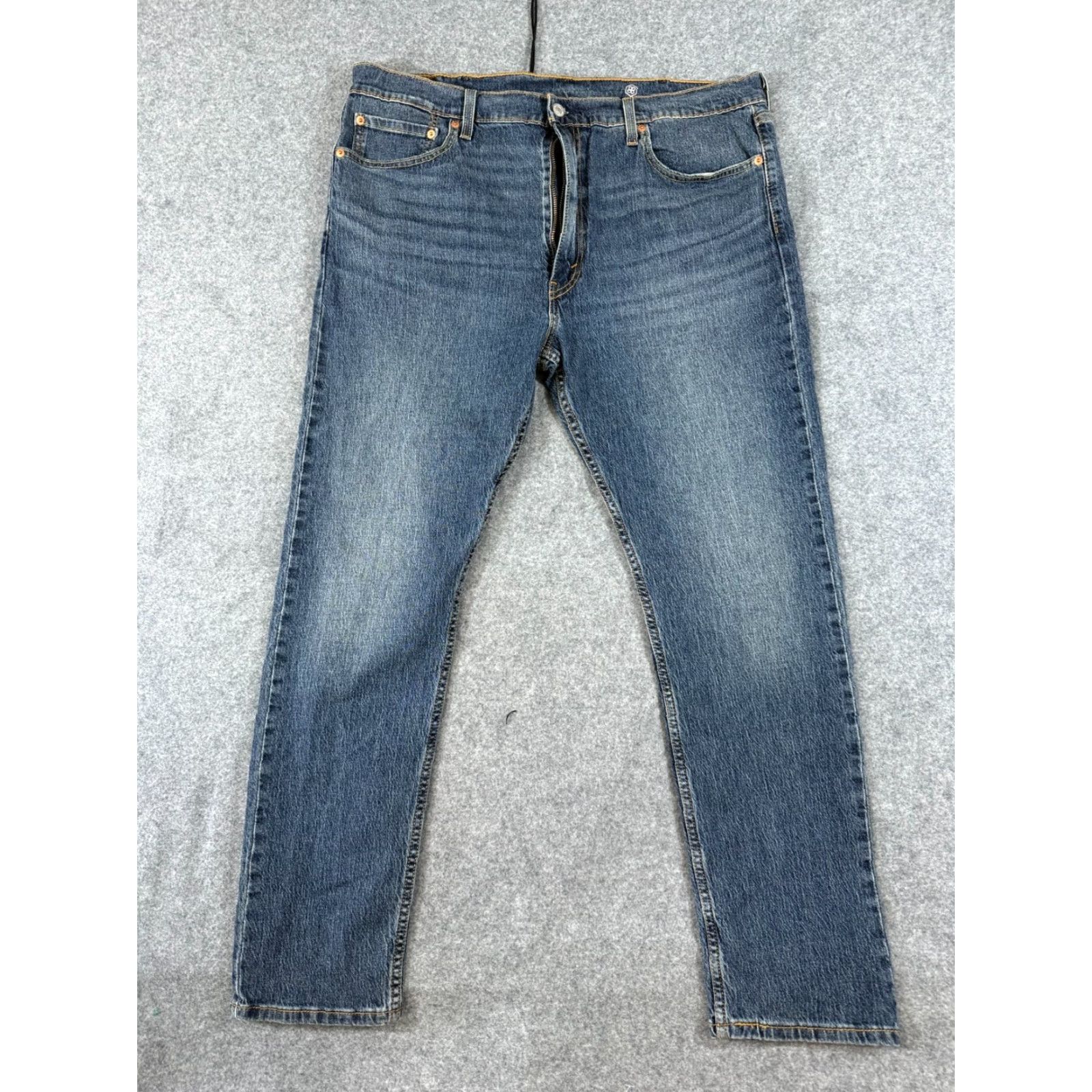 Levi's Levi's 512 Jeans Mens 40X32 Blue Denim Straight Leg Whisker Medium Wash 5-Pocket Regular Fit City Streetwear Size US 40 / EU 56 - 3 Thumbnail