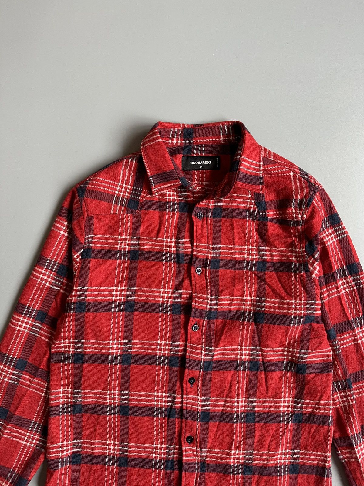 Dsquared2 Dsquared2 Button up Shirt Size 44 Flannel Plaid Long Sleeve Size US S / EU 44-46 / 1 - 5 Thumbnail