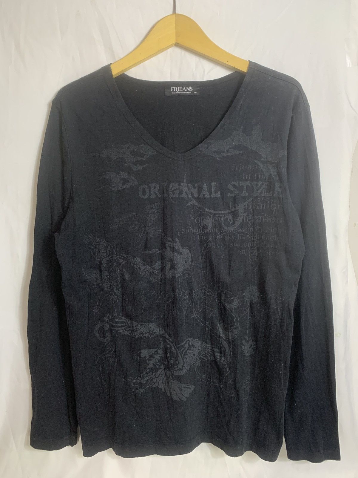 Japanese Brand Fr Jeans Faded black longsleve Size US M / EU 48-50 / 2 - 1 Thumbnail