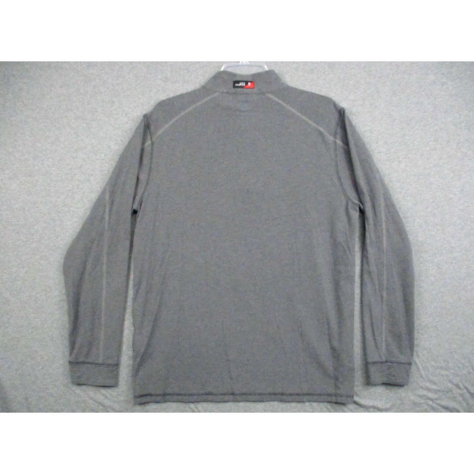 Vintage TASC Performance Bamboo 1/4 Zip Gray Long Sleeve Mens Large Stretch City Camper Sweatshirt Size US L / EU 52-54 / 3 - 6 Thumbnail