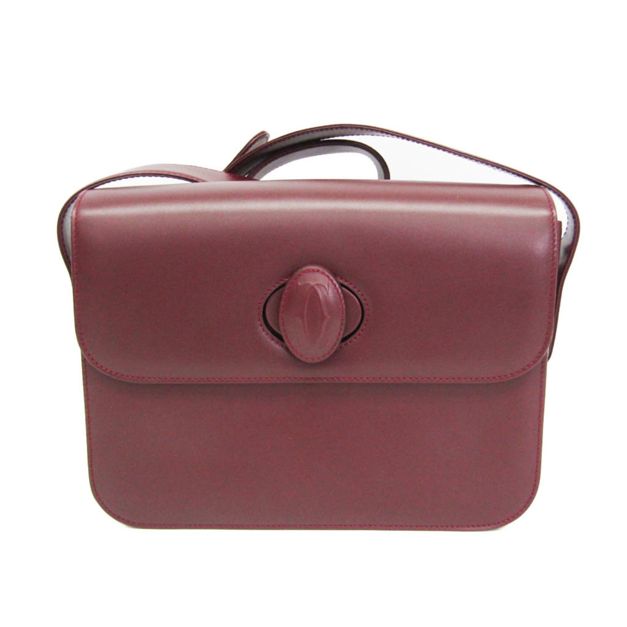 Cartier Cartier Must Women's Leather Shoulder Bag Bordeaux Size ONE SIZE - 1 Thumbnail