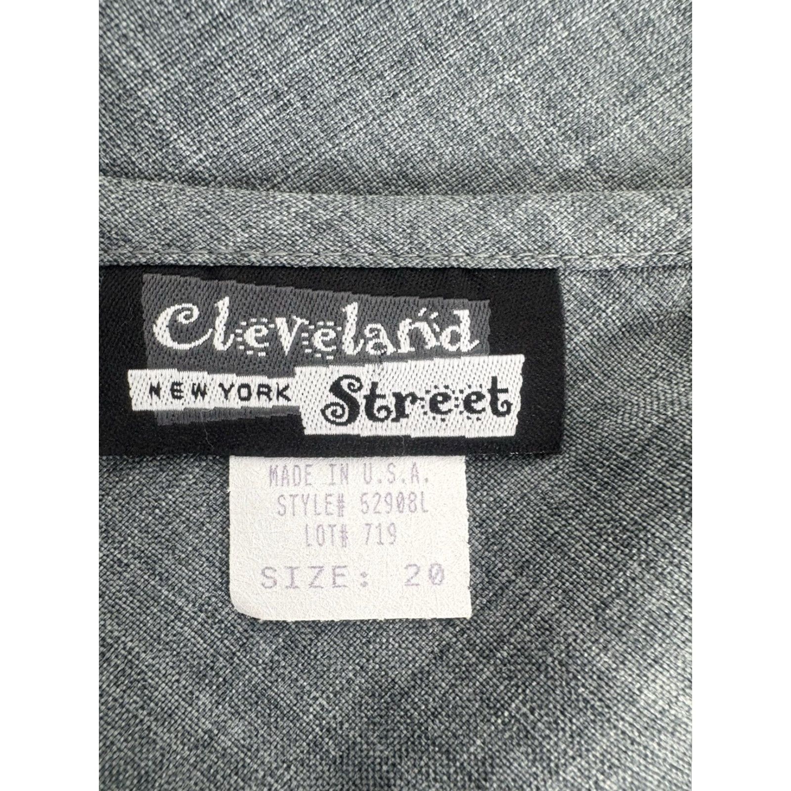 Vintage VINTAGE Cleveland Street Women's Midi A-Line Skirt Size 20 Gray Cotton Spandex Indonesia Size 42" / US 20 - 5 Thumbnail