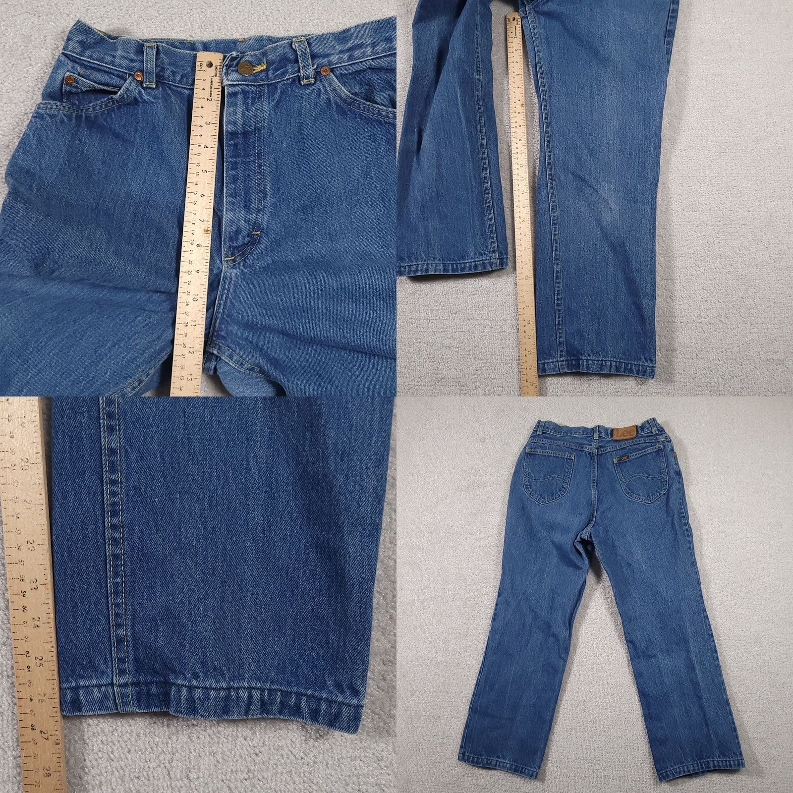 Lee VINTAGE Lee Riders High Rise Denim Jeans Women's 14 Hemmed Short 26.5" USA Made Size 29" - 8 Thumbnail