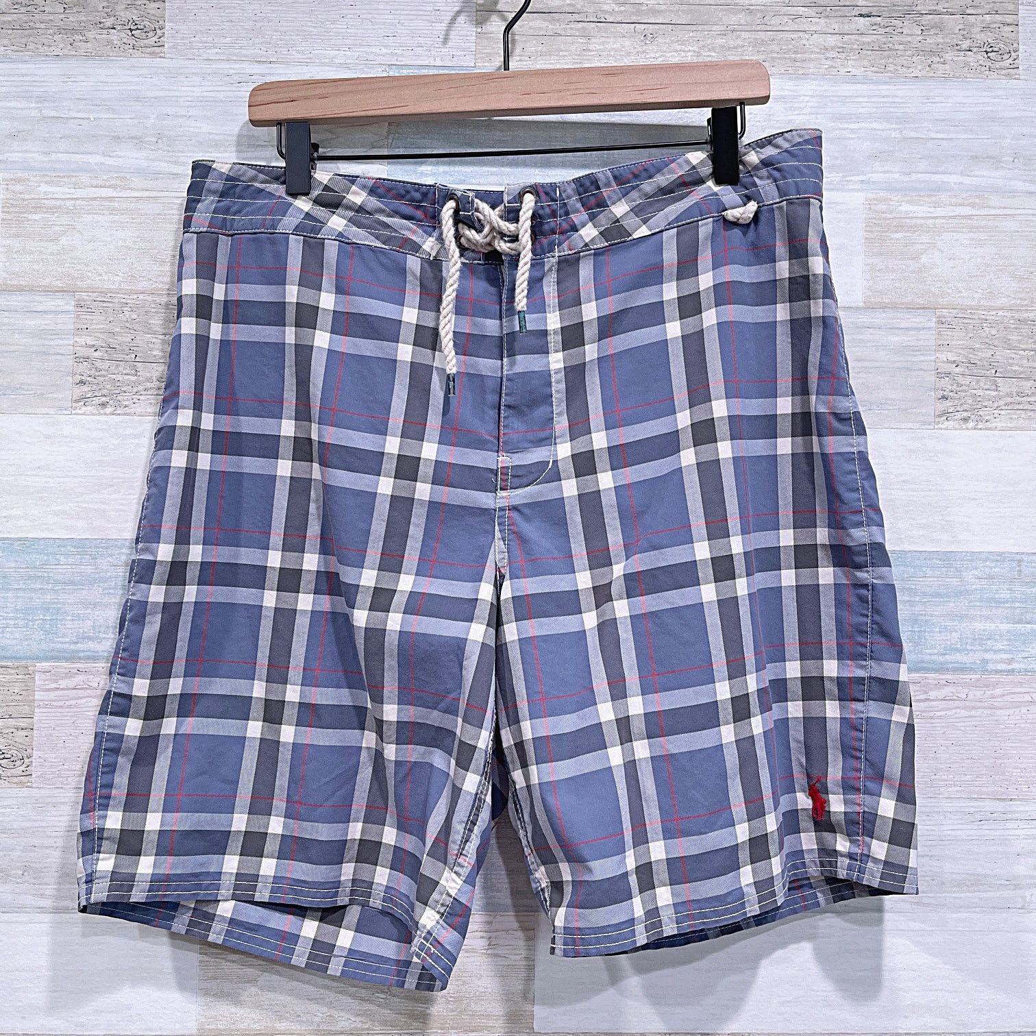 Polo Ralph Lauren POLO Ralph Lauren Plaid Hybrid Board Shorts Blue 8" Swim 34 Size US 34 / EU 50 - 1 Thumbnail