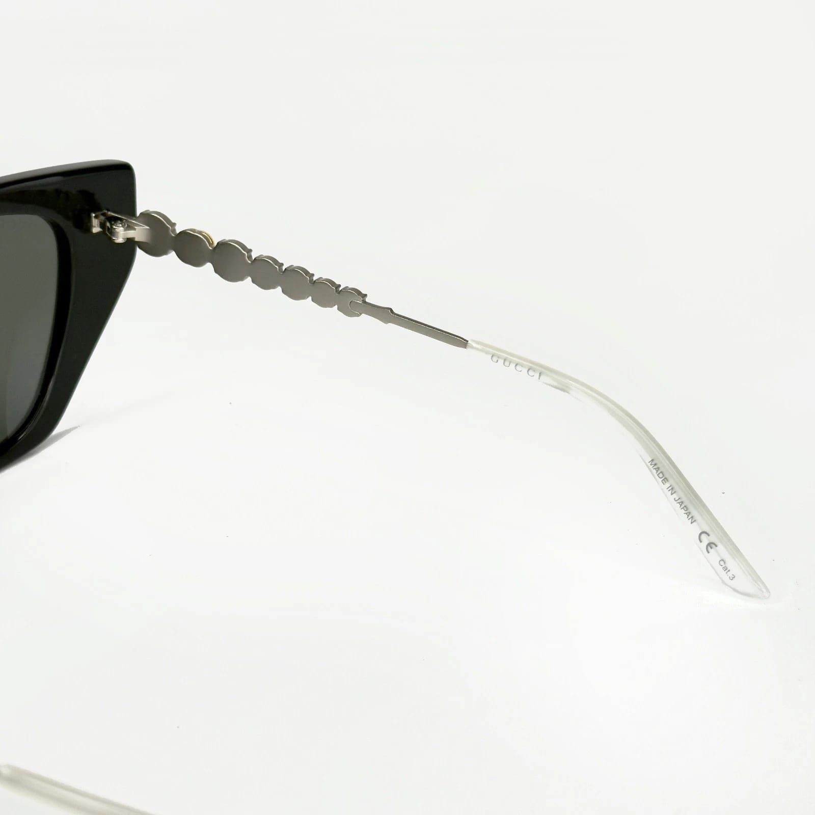 Gucci GUCCI GG0641S STAR 0641 Silver Black Stud Sunglasses 001 Size ONE SIZE - 3 Thumbnail