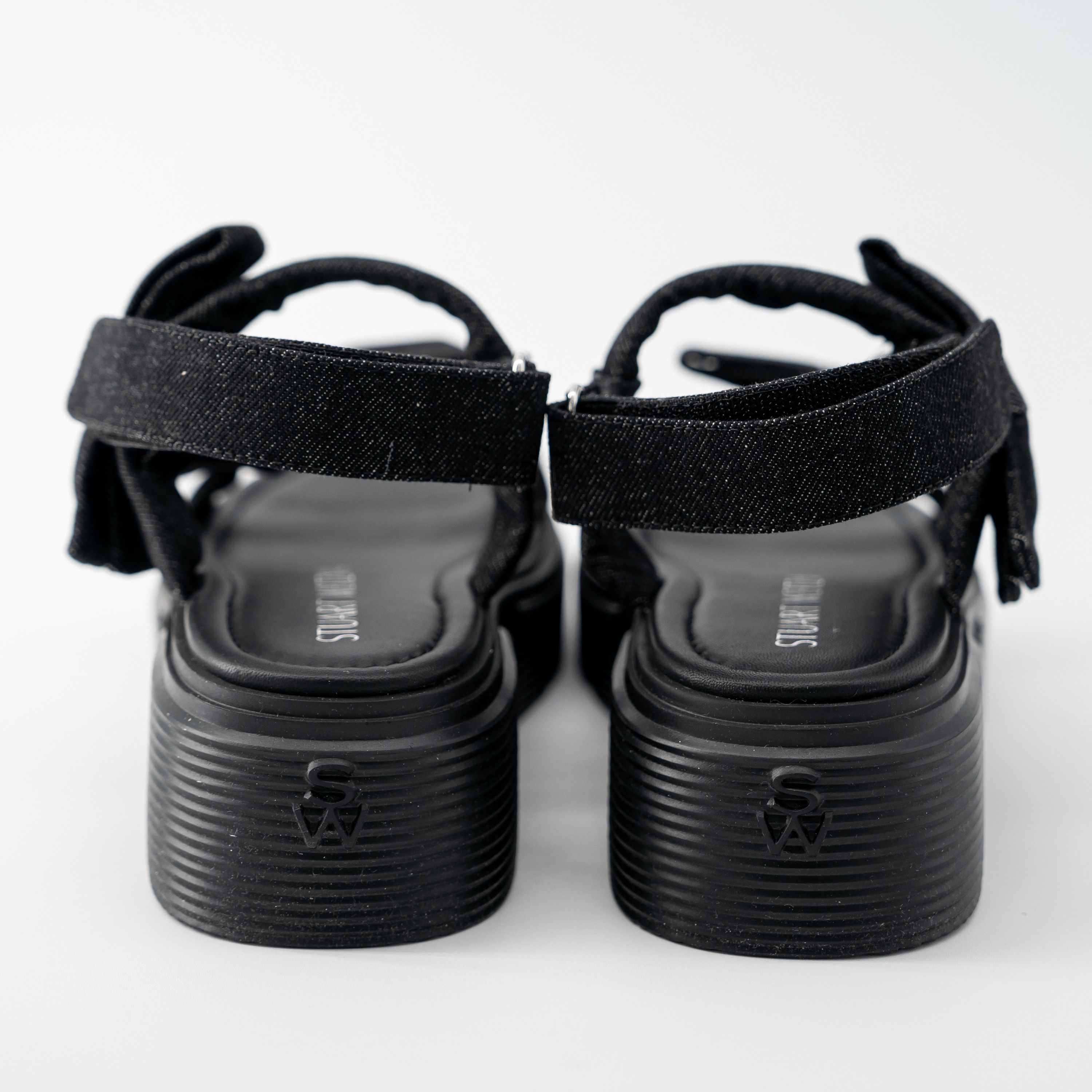 Stuart Weitzman 9 - Stuart Weitzman Sofia Nolita Lug Sole Sandal Black Bow Size US 9 / IT 39 - 4 Thumbnail