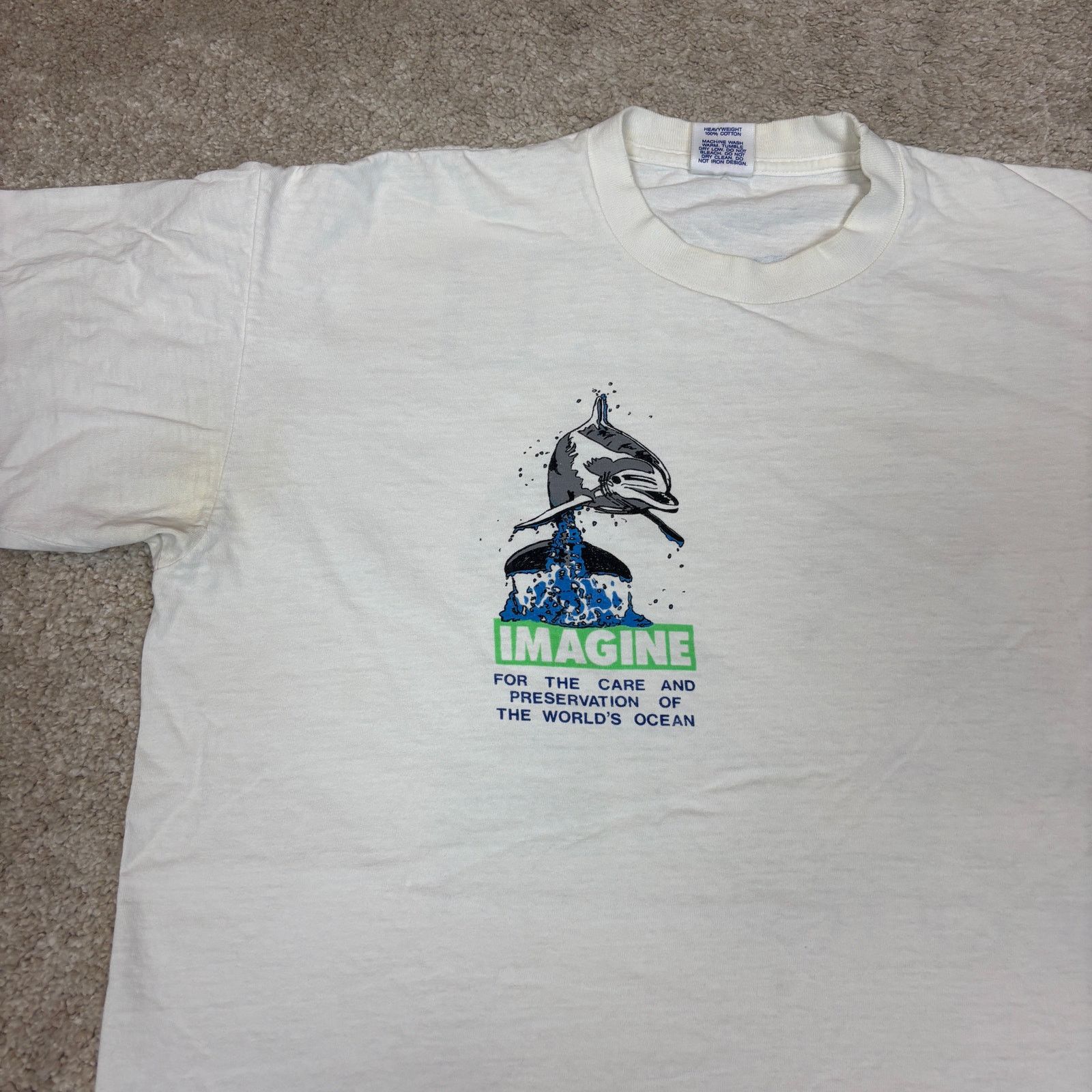 Vintage Vintage 80s Club Sportswear Imagine Dolphins Shirt Men's XL Size US XL / EU 56 / 4 - 4 Thumbnail