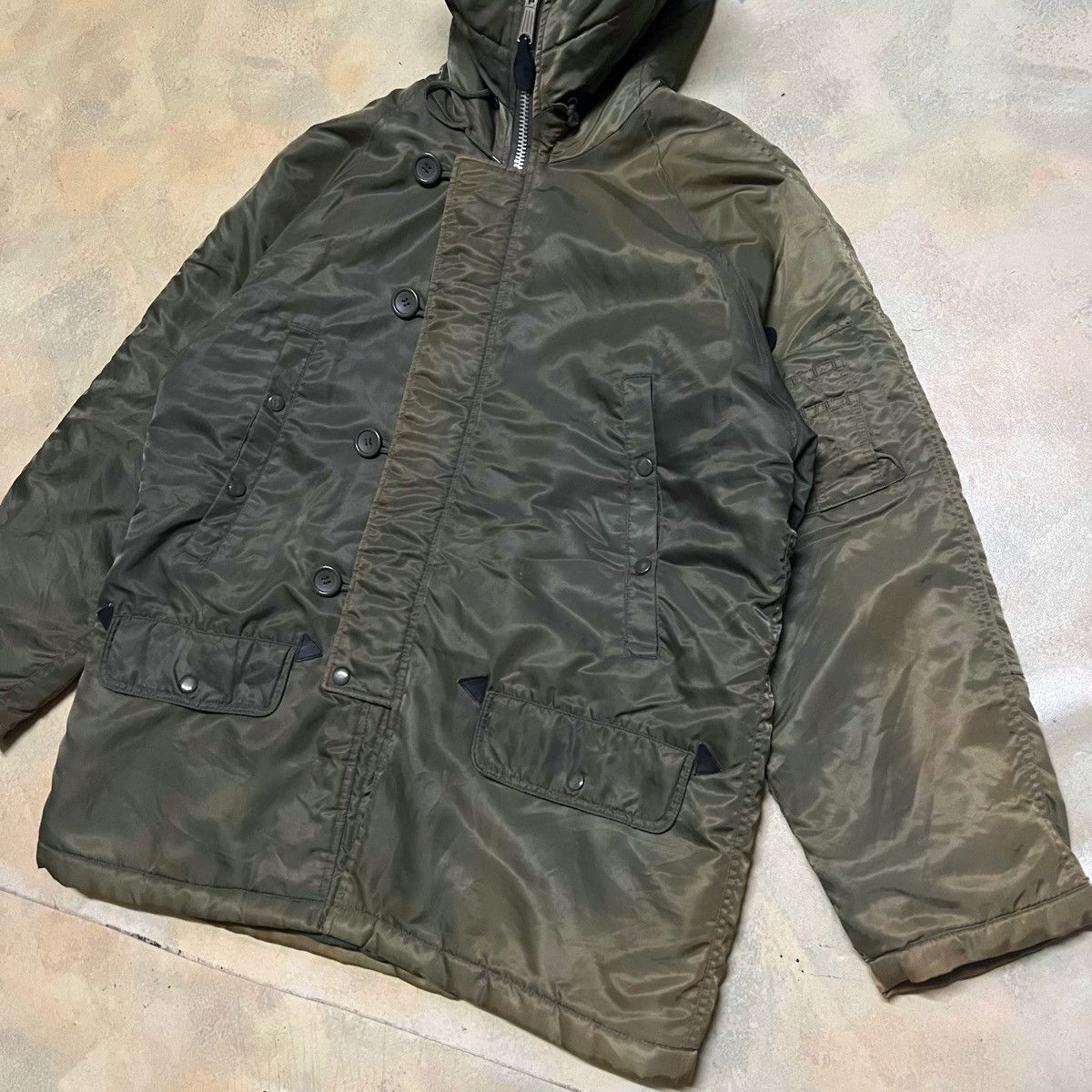 Vintage Vintage Military Army Sun Faded Parka Jacket Size US M / EU 48-50 / 2 - 2 Thumbnail