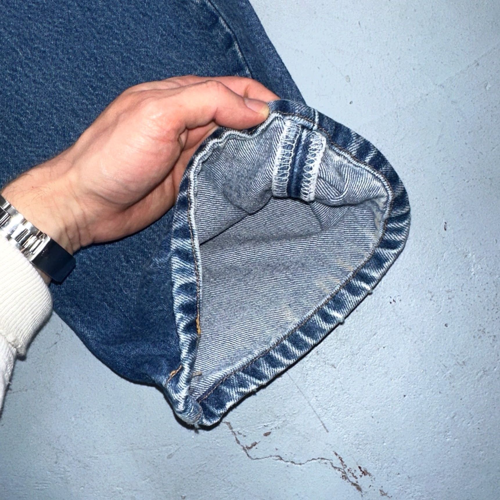 Levi's VINTAGE Levi's 501 Jeans Straight Mens 42x32 Blue Medium Wash 90s USA XX Regular Rise Mid 10-12in Denim Cotton WW Size US 42 / EU 58 - 4 Thumbnail