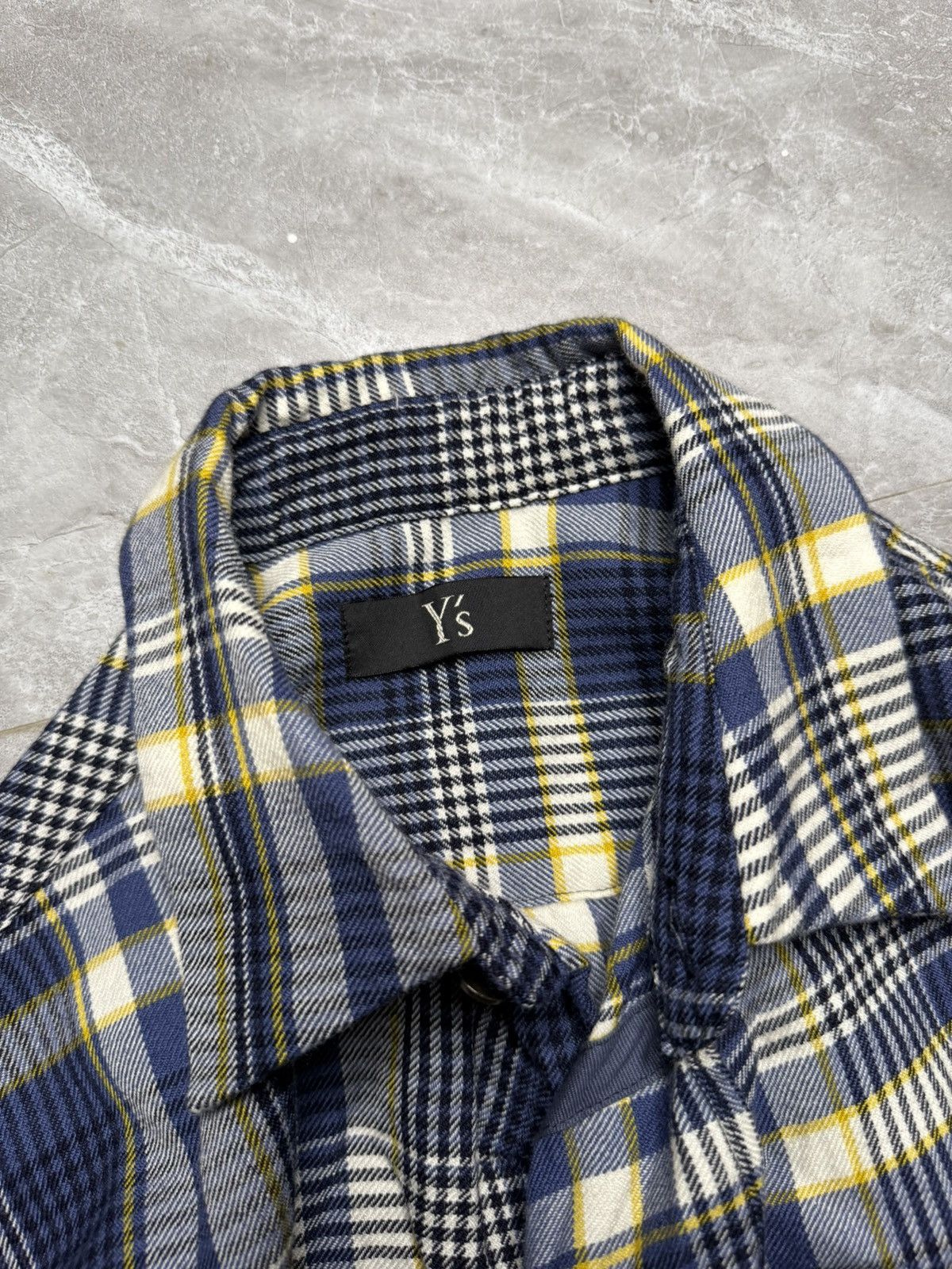 Y's Ys Yohji Yamamoto Deconstructed Wool Check Shirt Size US M / EU 48-50 / 2 - 8 Thumbnail