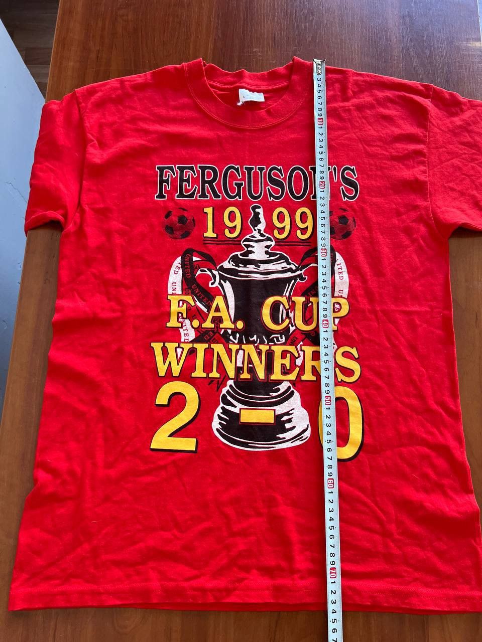 Vintage 1998/99 MANCHESTER UNITED TRIPLE DOUBLES FERGUSON’S T SHIRT Size US L / EU 52-54 / 3 - 12 Thumbnail