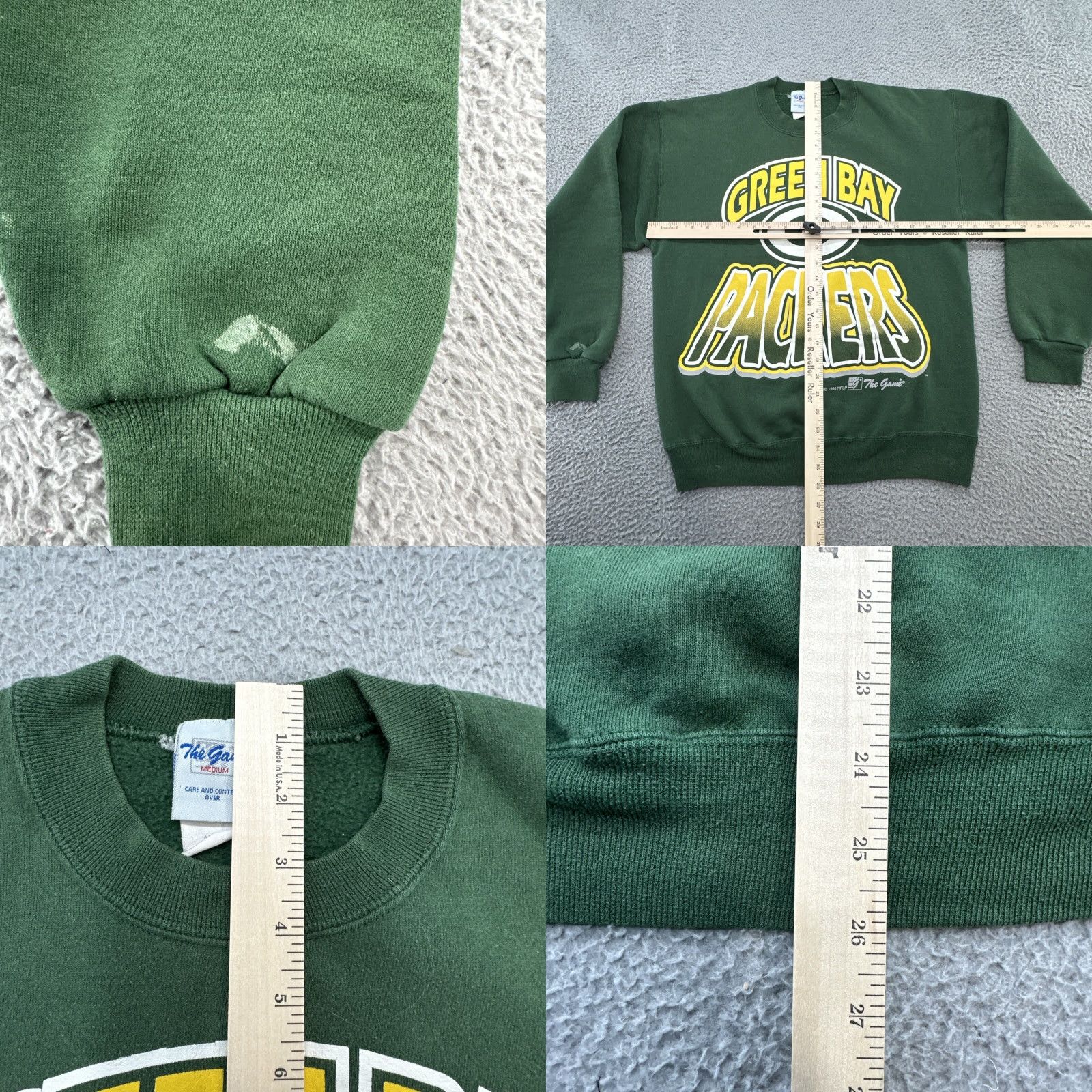 NFL VINTAGE The Game Sweatshirt Green Bay Packers 90s NFL Football USA Medium Mens Size US M / EU 48-50 / 2 - 8 Thumbnail