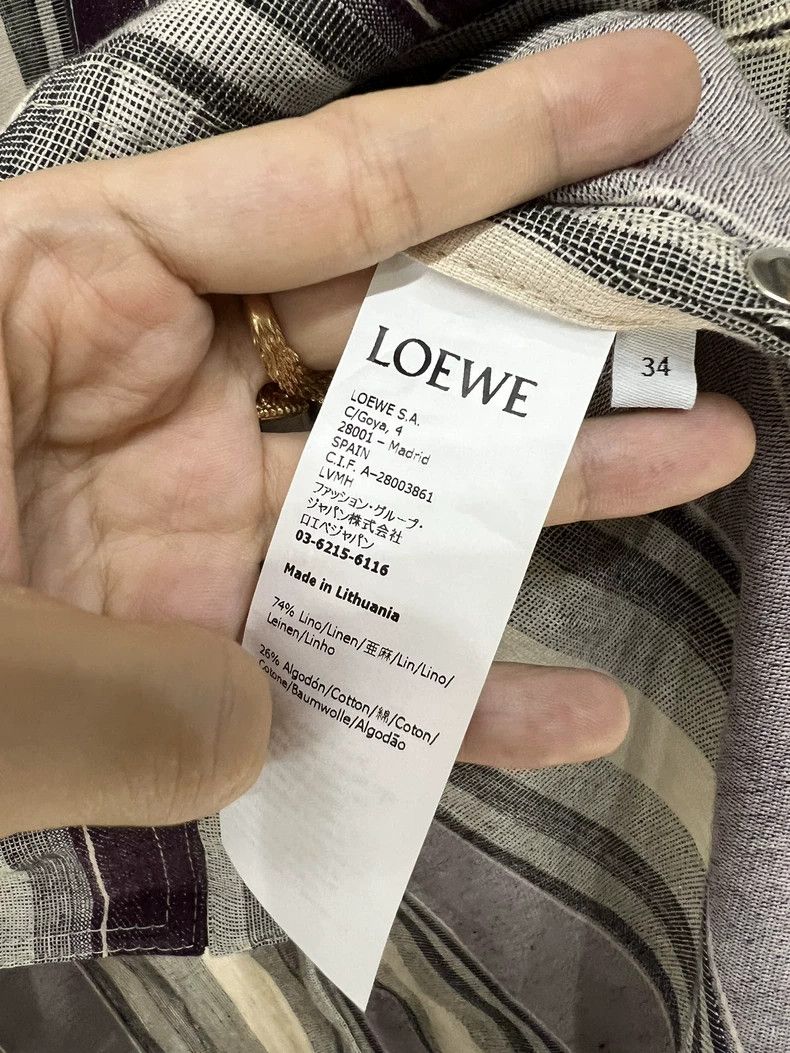 Loewe LOEWE Striped linen shirt jacket Size 4XL / US 24-26 - 4 Thumbnail