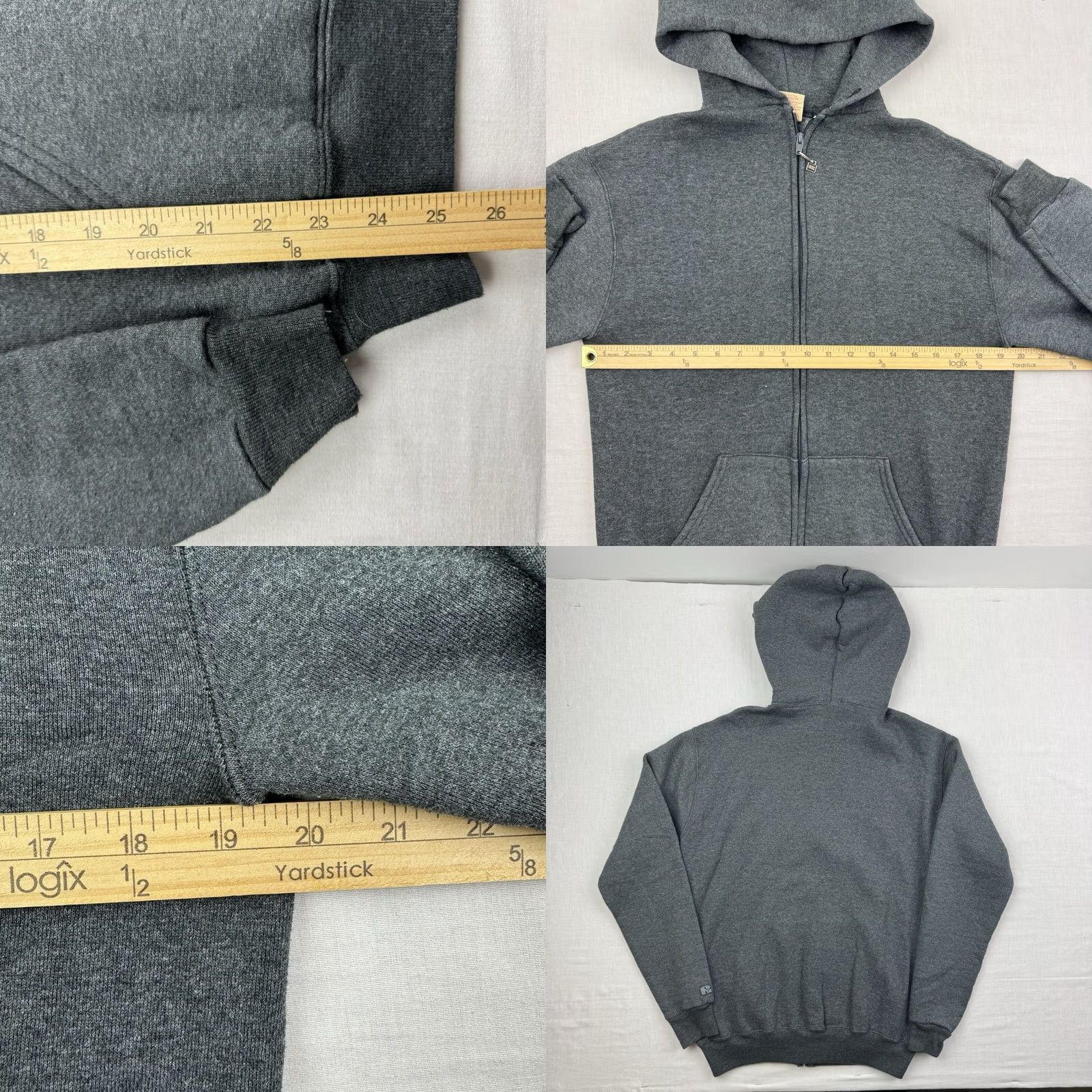 Russell Athletic VINTAGE Russell Athletic Hoodie Adult M Gray USA 70s Full Zip Hooded Pockets Mens Size US M / EU 48-50 / 2 - 8 Thumbnail
