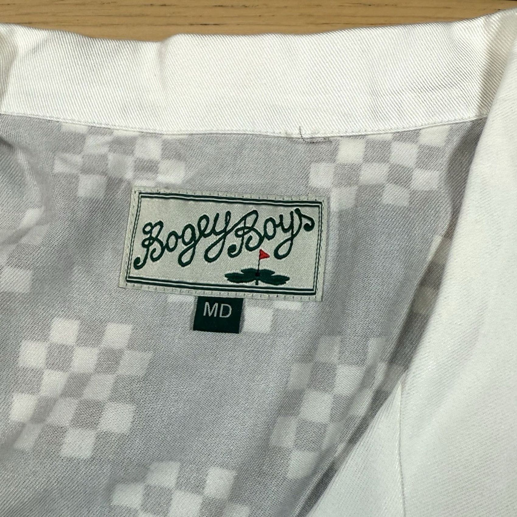 Vintage Bogey Boys Golf Button Shirt Mens M Short Sleeve Dri Fit Brown Polo Check NWOT Size US M / EU 48-50 / 2 - 6 Thumbnail