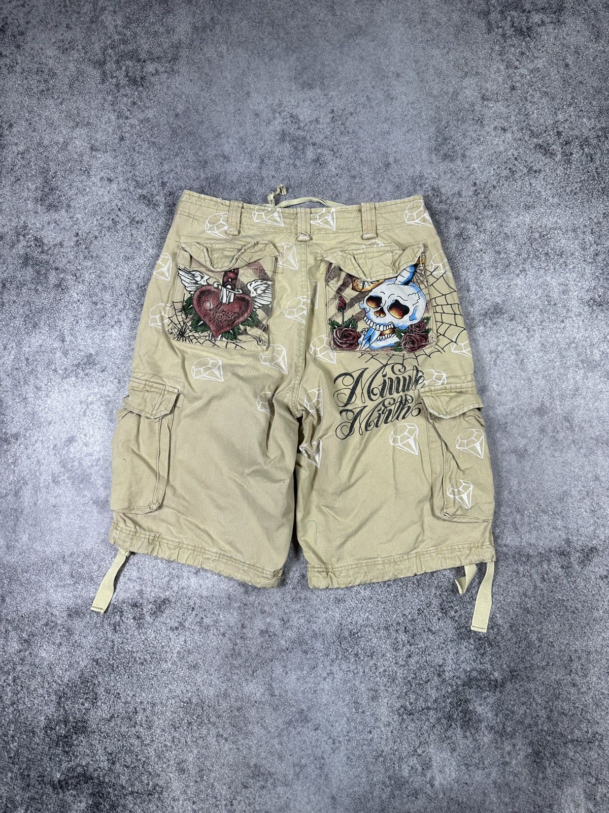 Vintage Y2K vintage Shorts avant garden Ed hardy style Miami ink L Size US 34 / EU 50 - 3 Thumbnail