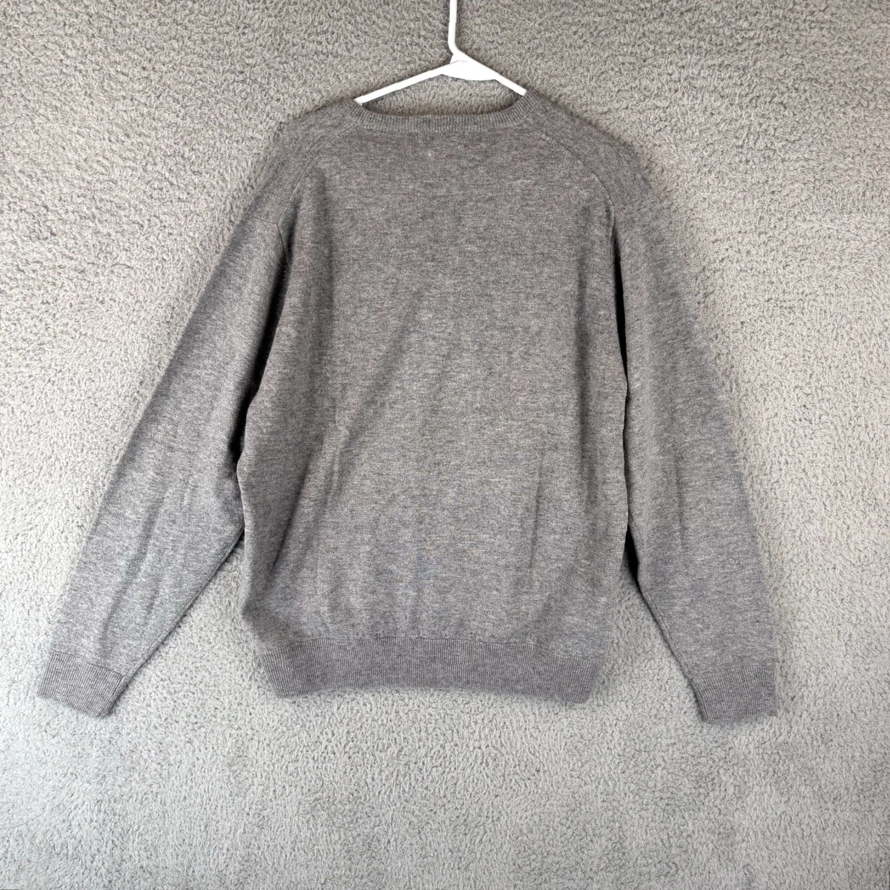 Peter Millar Peter Millar Sweater Large Gray V-Neck Cashmere Luxe Blend Pullover Golf Mens Size US L / EU 52-54 / 3 - 3 Thumbnail