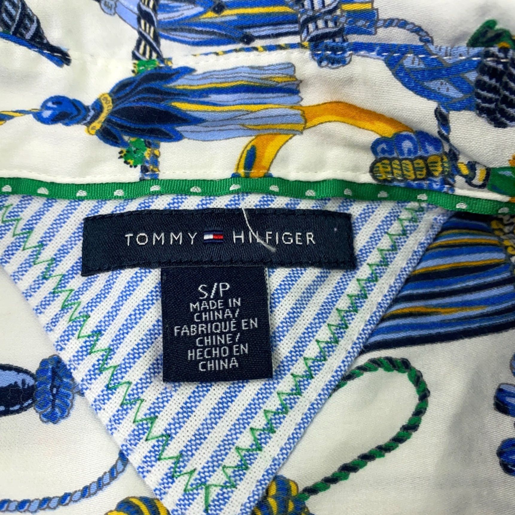 Tommy Hilfiger Tommy Hilfiger Womens Shirt Small Blue Button Up French Mediterranean Fitted Size S / US 4 / IT 40 - 3 Thumbnail