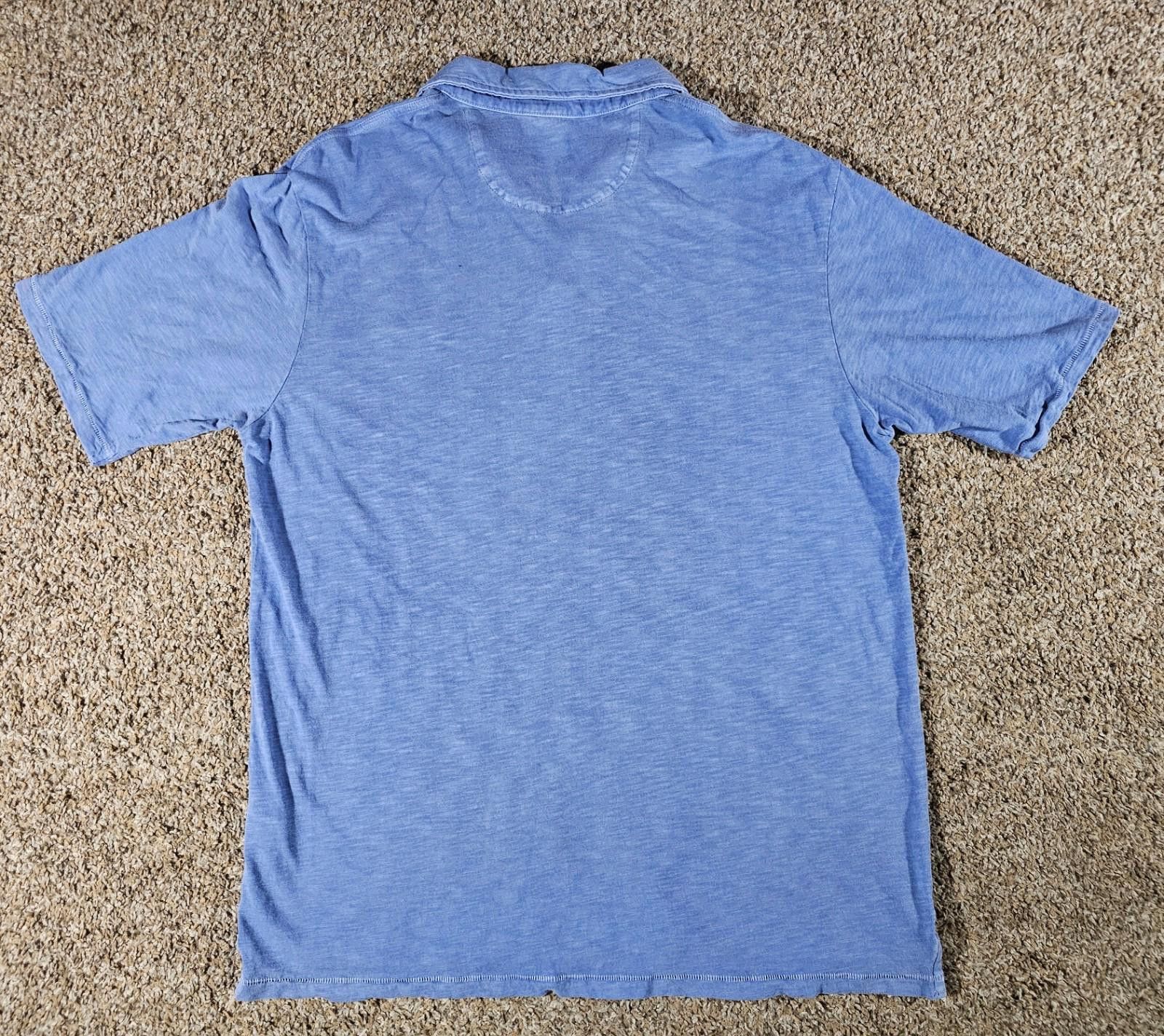 johnnie-O Johnnie O Blue Short Sleeve Golf Casual Open Polo Mens Sz L Size US L / EU 52-54 / 3 - 7 Thumbnail
