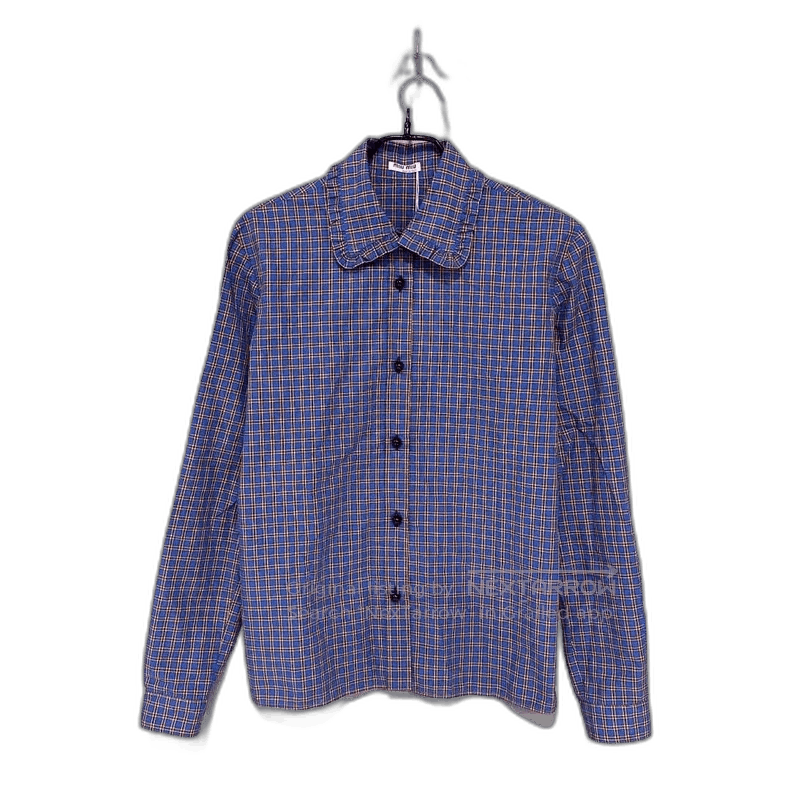 Miu Miu Striped Shirt with Lace Collar by MIU MIU. Size US M / EU 48-50 / 2 - 1 Thumbnail