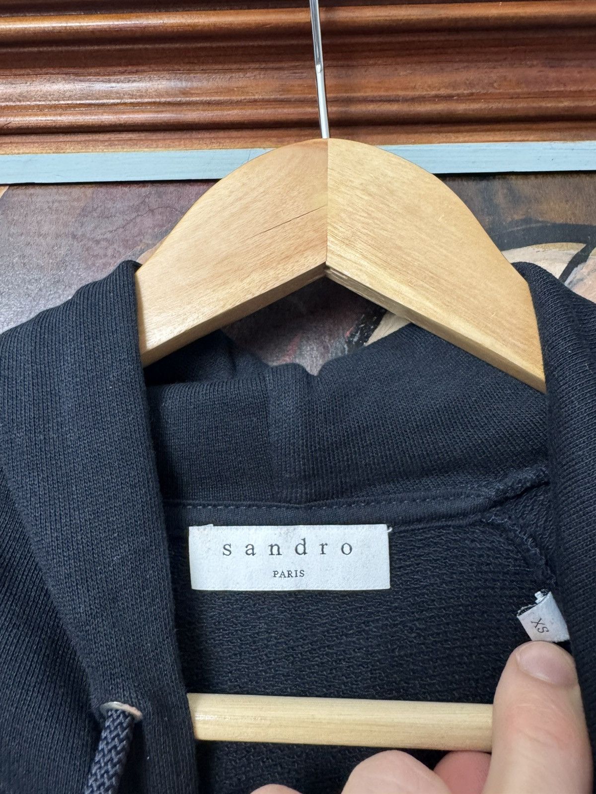 Sandro Sandro Paris Hoodie Black Designer High End Basic Luxury Size US S / EU 44-46 / 1 - 4 Thumbnail