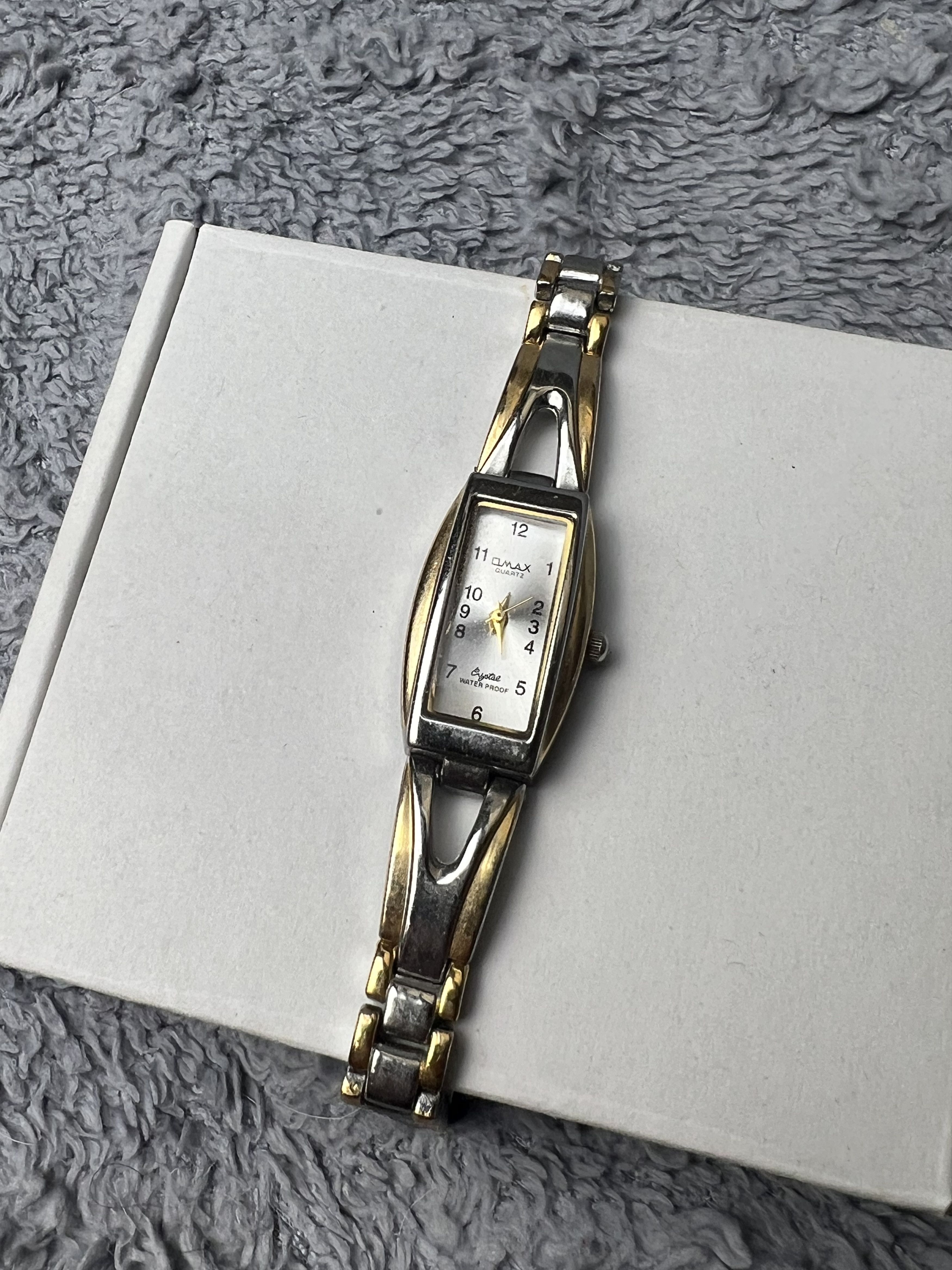 Vintage Vintage Omax Japanese Style Silver/Gold Bracelet Watch Size ONE SIZE - 9 Thumbnail