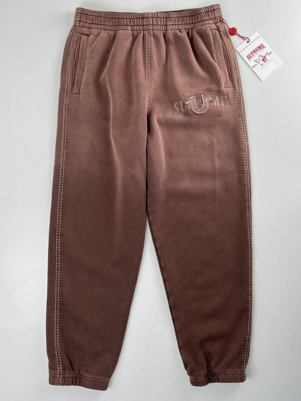 Pre-owned Supreme True Sweatpants M In Brown