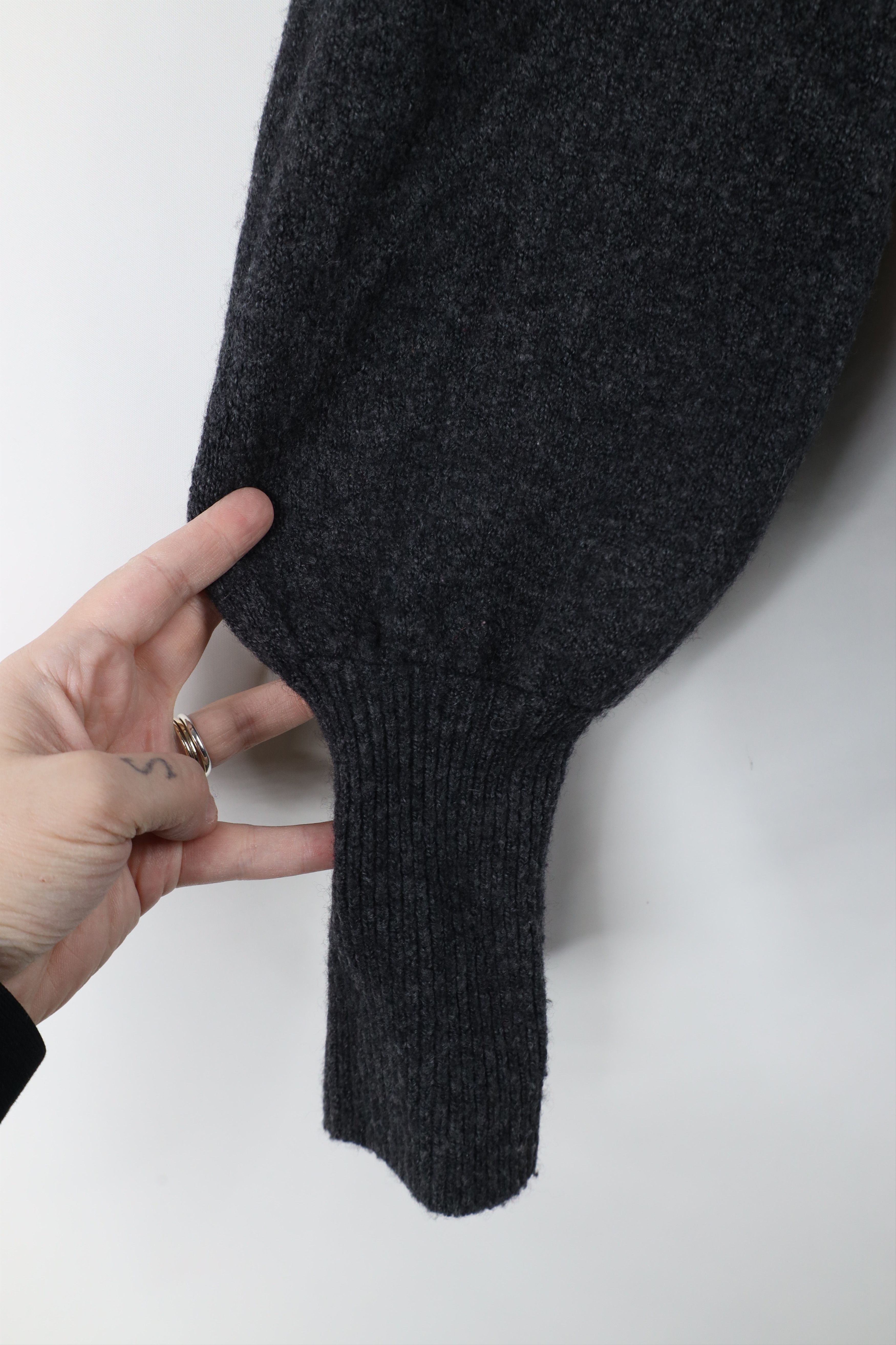 Madewell × Vintage Madewell Yarn Wool Blend Knit Dashwood V-Neck Sweater Gray Size M / US 6-8 / IT 42-44 - 5 Thumbnail