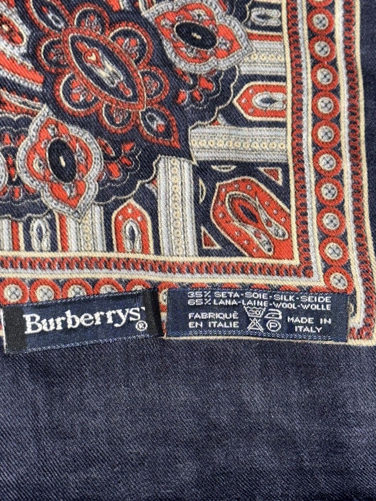 Burberry Burberrys’ Vintage Silk/Wool Scarf – Made in Italy Size ONE SIZE - 2 Thumbnail