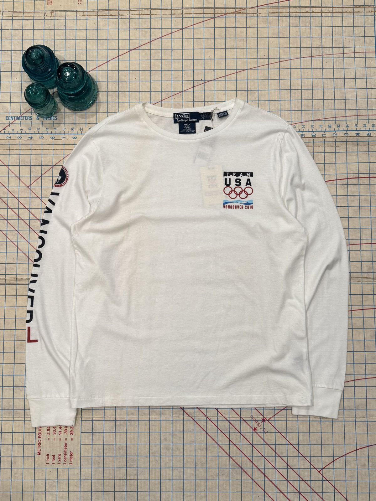 Polo Ralph Lauren NWT Polo Ralph Lauren Team USA 2010 Olympics L/S White Size US L / EU 52-54 / 3 - 2 Thumbnail