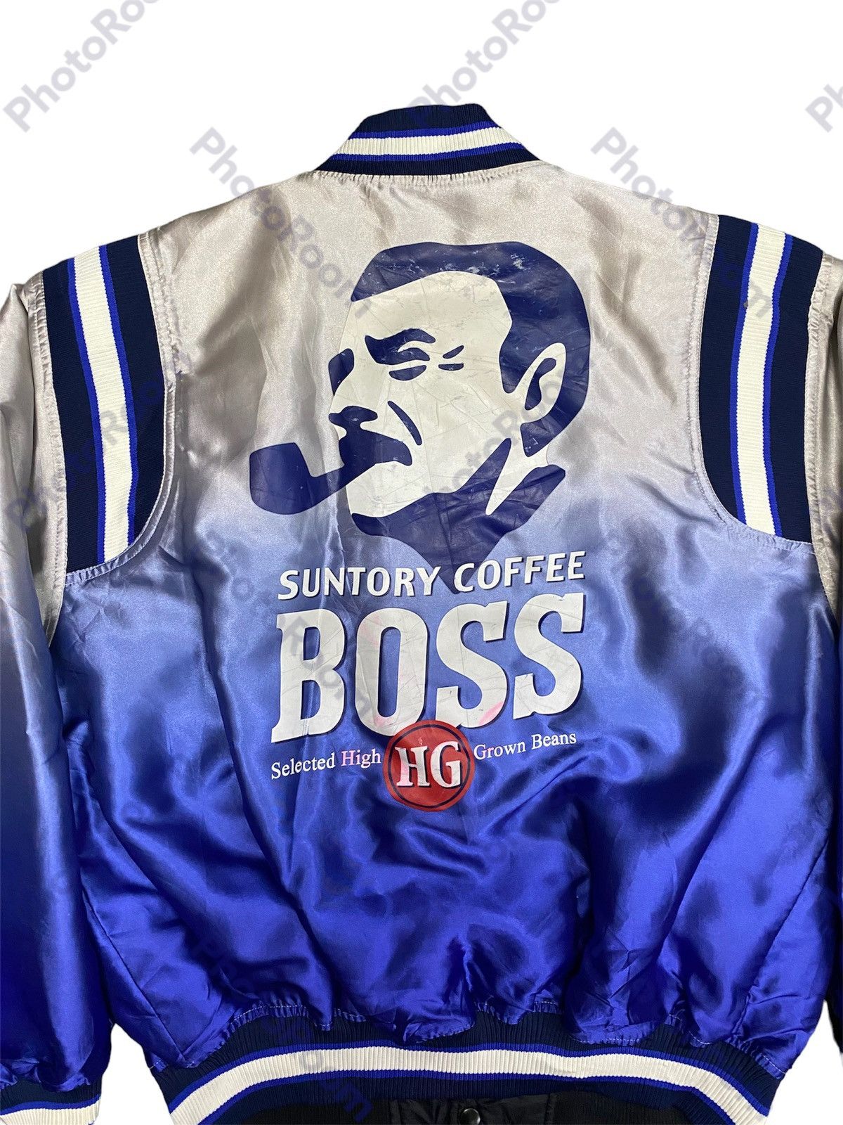 Vintage Reversible Suntory Boss Coffee Bomber Jacket Size US M / EU 48-50 / 2 - 5 Thumbnail