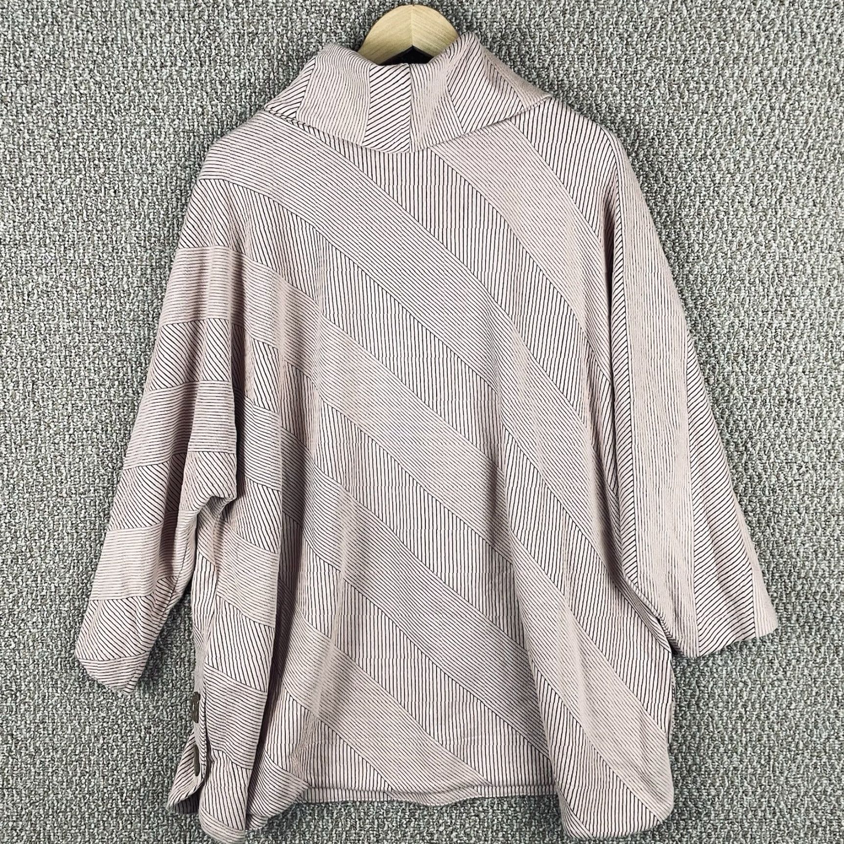 Vintage Ali Miles Tunic Sweater Women 2X Dusty Pink Cowl Neck Bohemian Quiet Luxury Pullover Long Sleeve Plus Size Womens Size XXL / US 16-18 / IT 52-54 - 2 Thumbnail