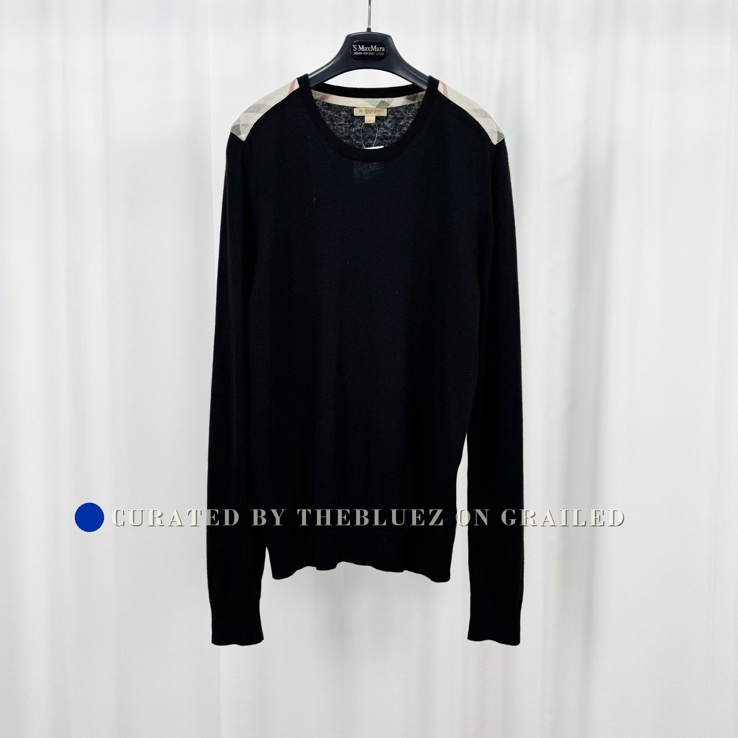 Burberry Burberry Checkered Panel Knit Sweater Size US M / EU 48-50 / 2 - 1 Thumbnail