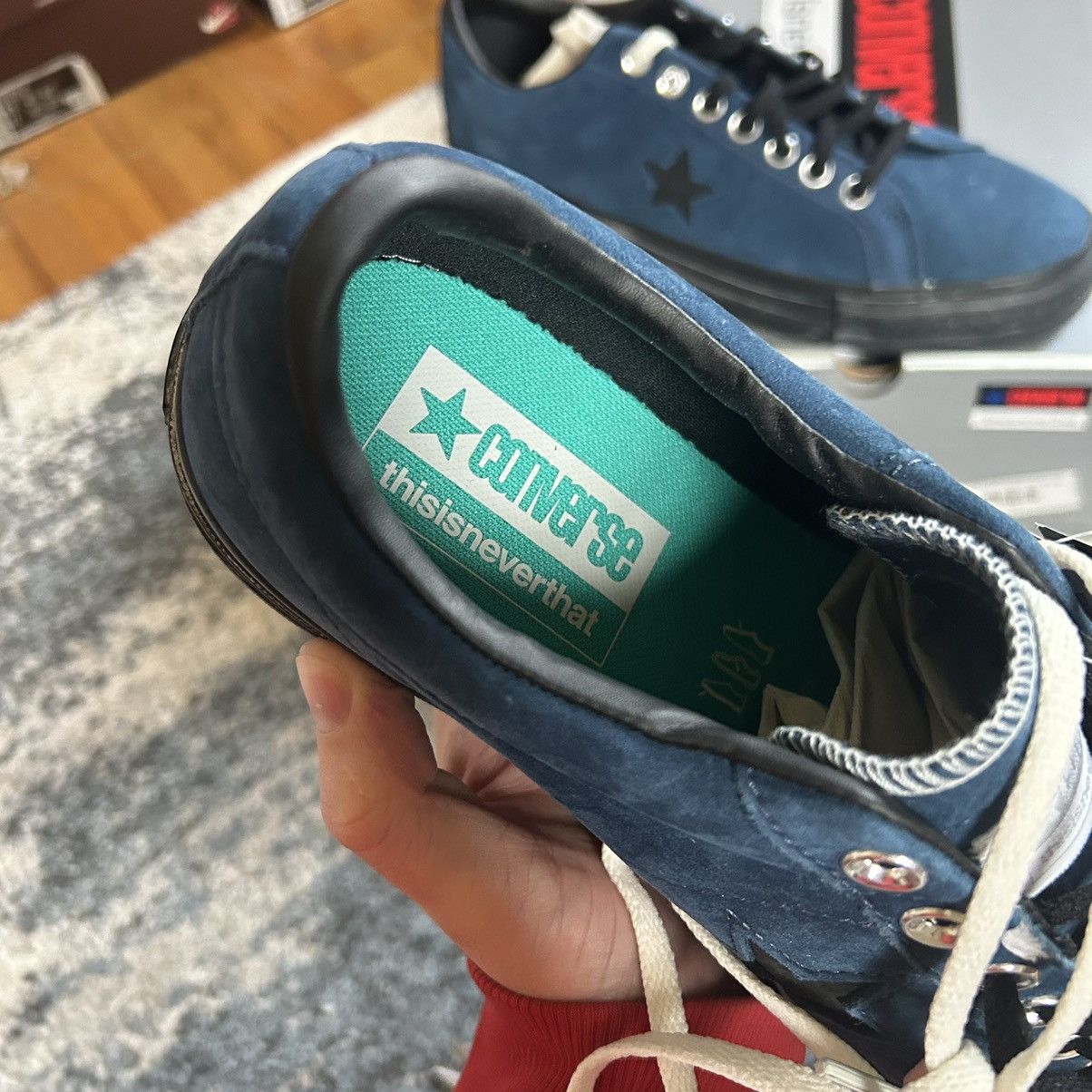 thisisneverthat 172394C DiSTRESSED SUEDE iNDiGO POSEiDON ONE STAR OX CHUCK Size US 10.5 / EU 43-44 - 6 Thumbnail