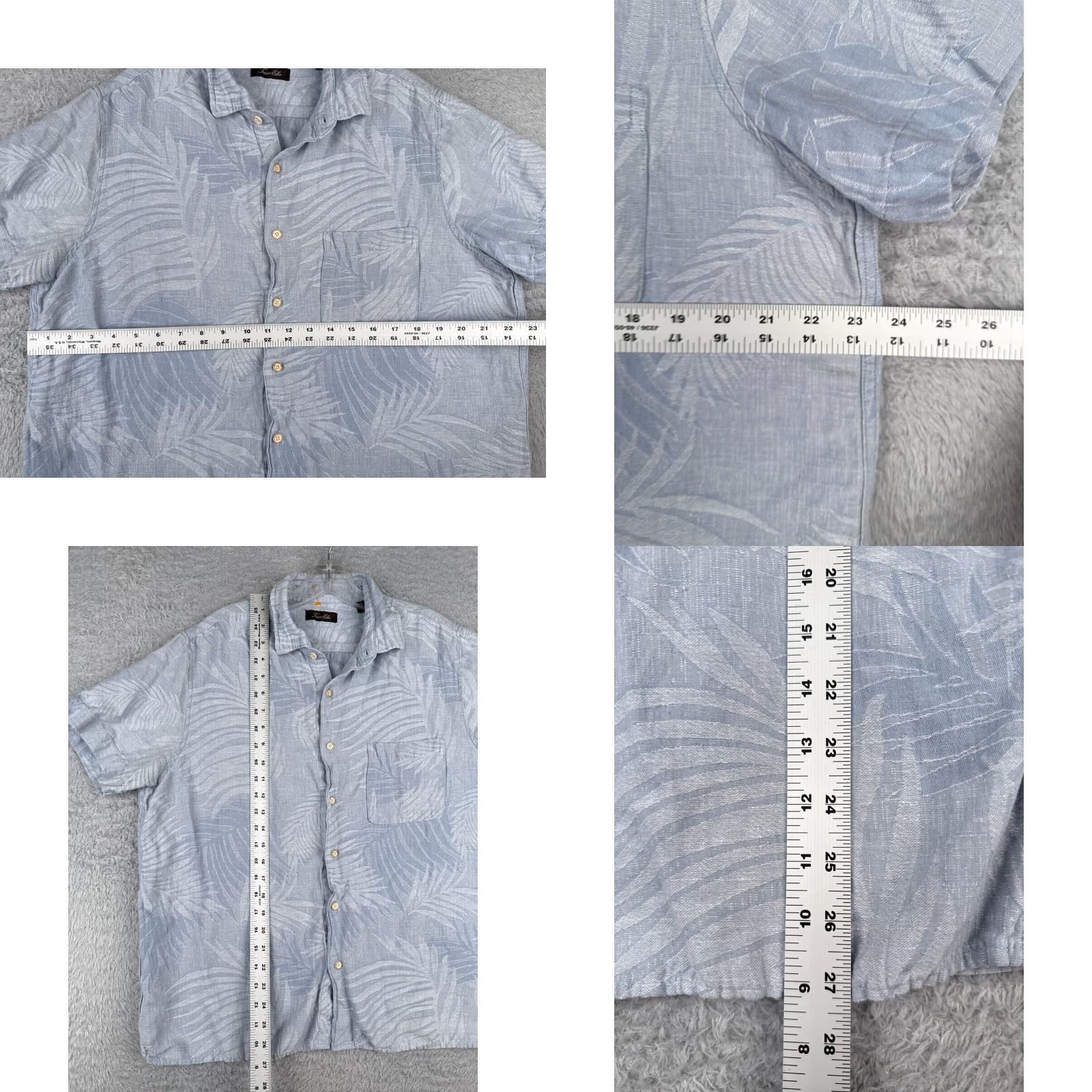 Tasso Elba Tasso Elba Shirt Men Extra Large Blue Floral Palm Leaf Silk Blend Hawaiian Size US XXL / EU 58 / 5 - 8 Thumbnail