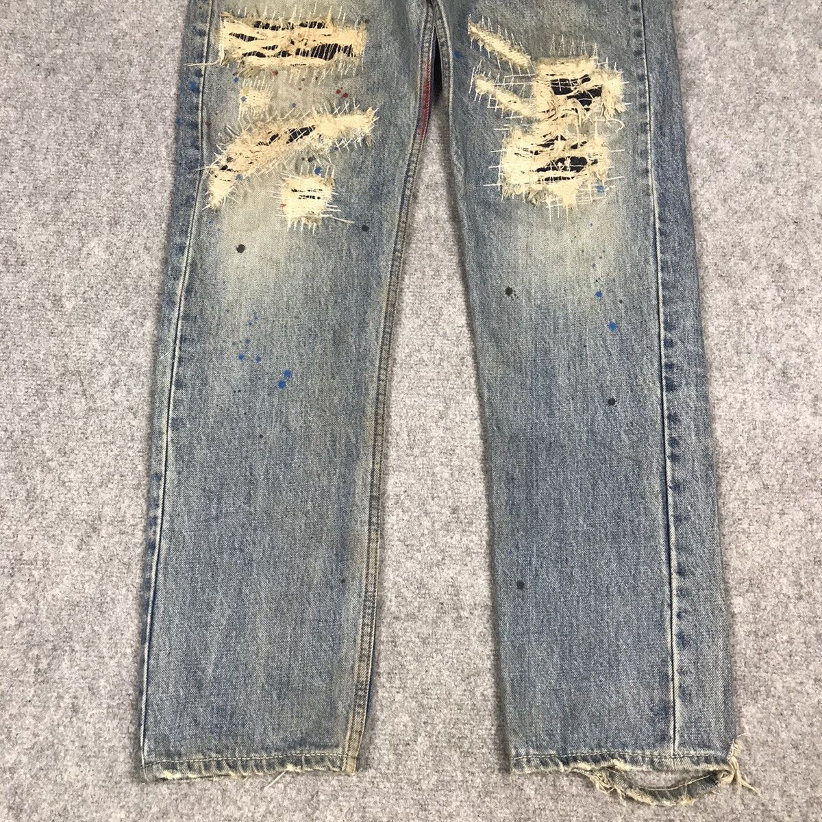 Japanese Brand ENTIA DISTRESSED DENIM JAPAN STYLE DENIM PANTS Size US 30 / EU 46 - 2 Thumbnail