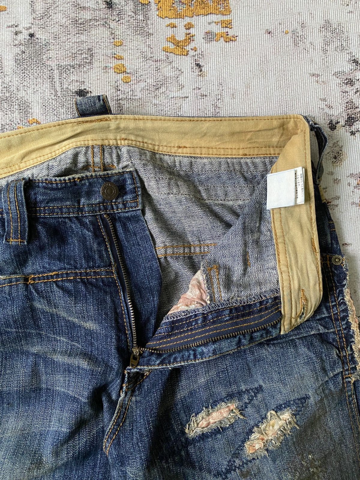 Japanese Brand PPFM Japan Distressed Denim Size US 31 - 15 Thumbnail