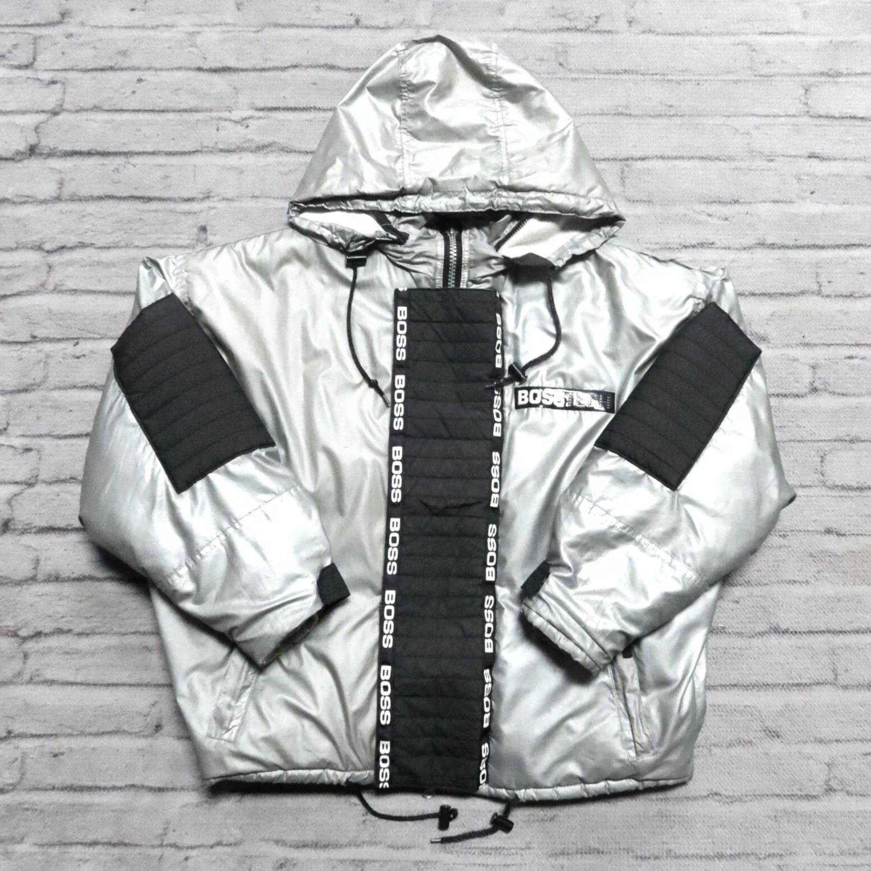 Vintage Vintage Boss Tech Quilted Puffer Jacket M Silver Men Size M Jacket Size US M / EU 48-50 / 2 - 2 Thumbnail