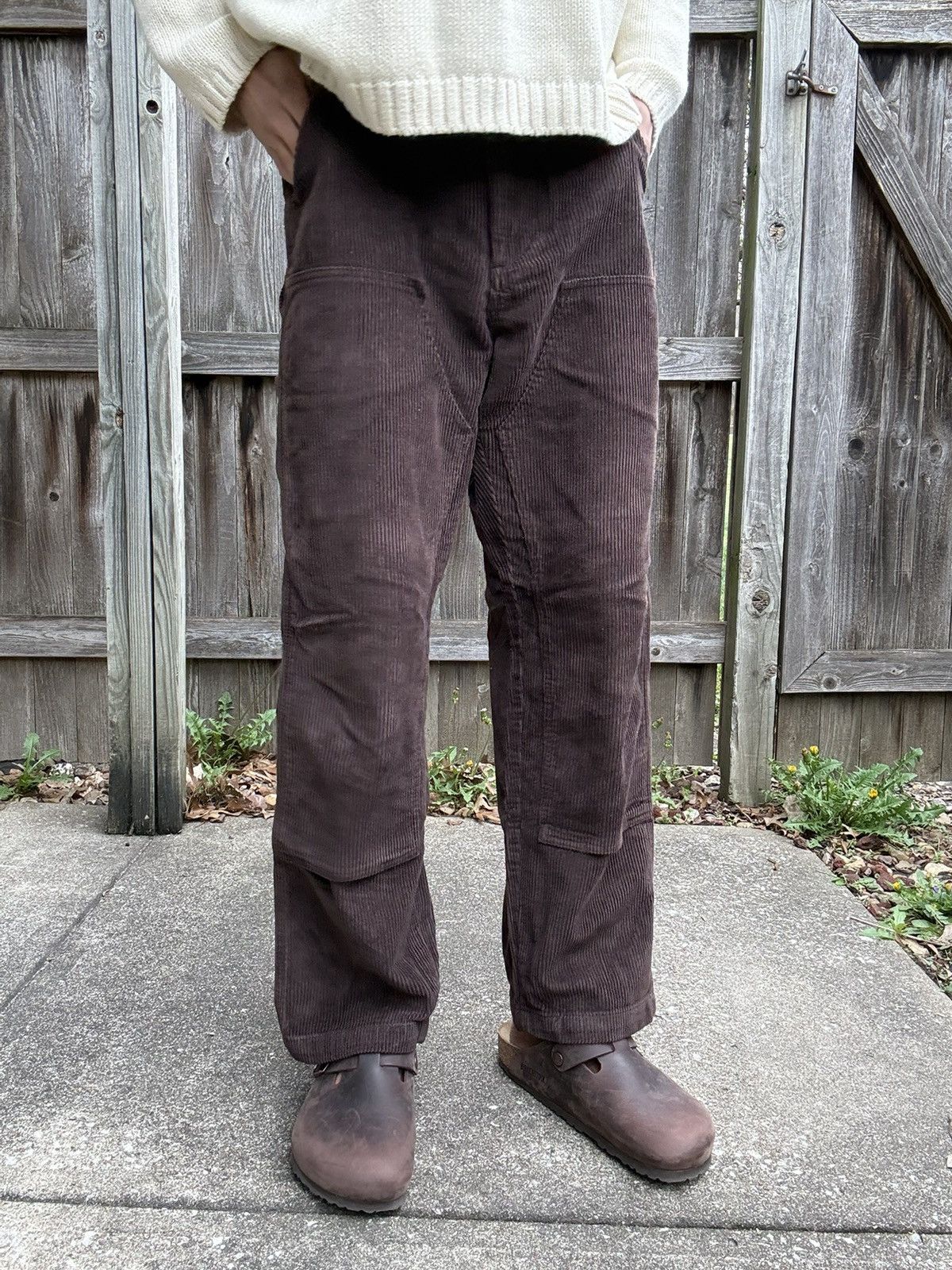 Obey Obey Carpenter Relaxed Fit Faded Corduroy Brown Pants Size US 28 / EU 44 - 1 Thumbnail
