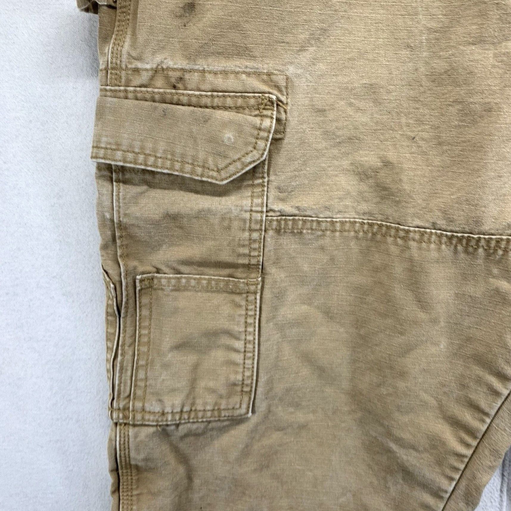 Wrangler Vintage Wrangler Riggs Cargo Pants Men 38x34 Workwear Brown Canvas Ripstop Comfortable Size US 38 / EU 54 - 7 Thumbnail