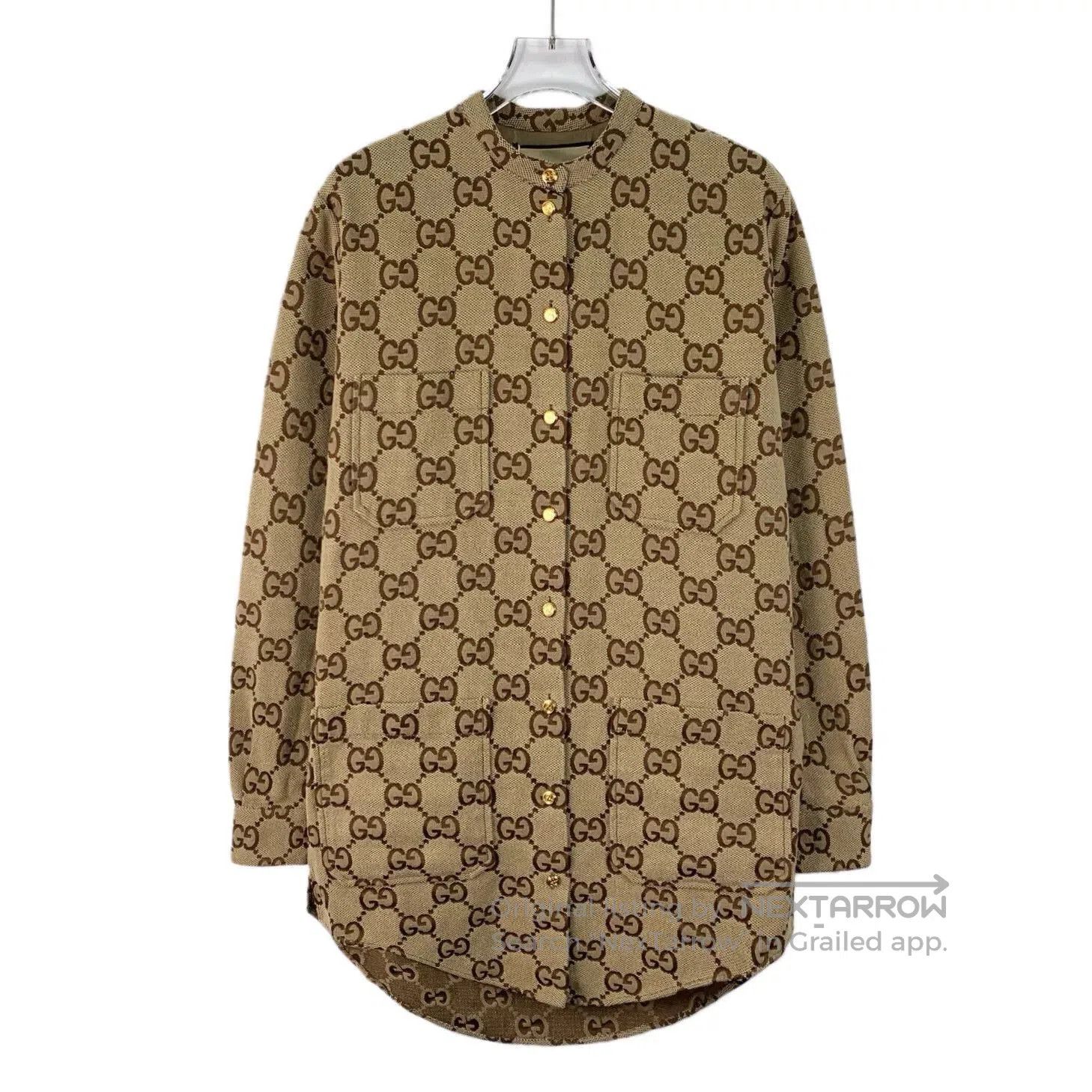 brown logo monogram long sleeve shirt.
