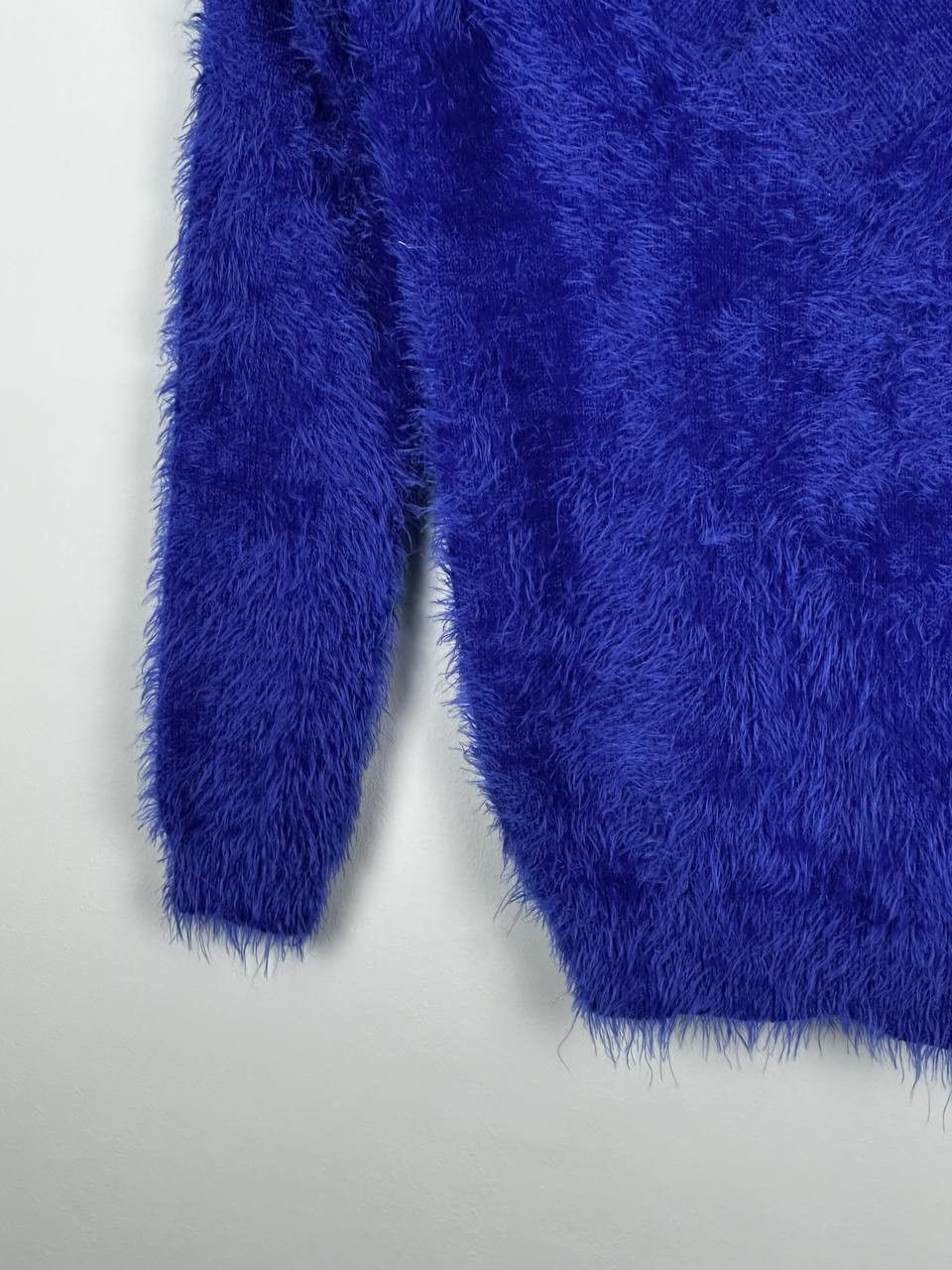Morgan De Toi Morgan De Toi Blue Mohair Avant Garde Long Sleeve Sweater Size XS / US 0-2 / IT 36-38 - 4 Thumbnail