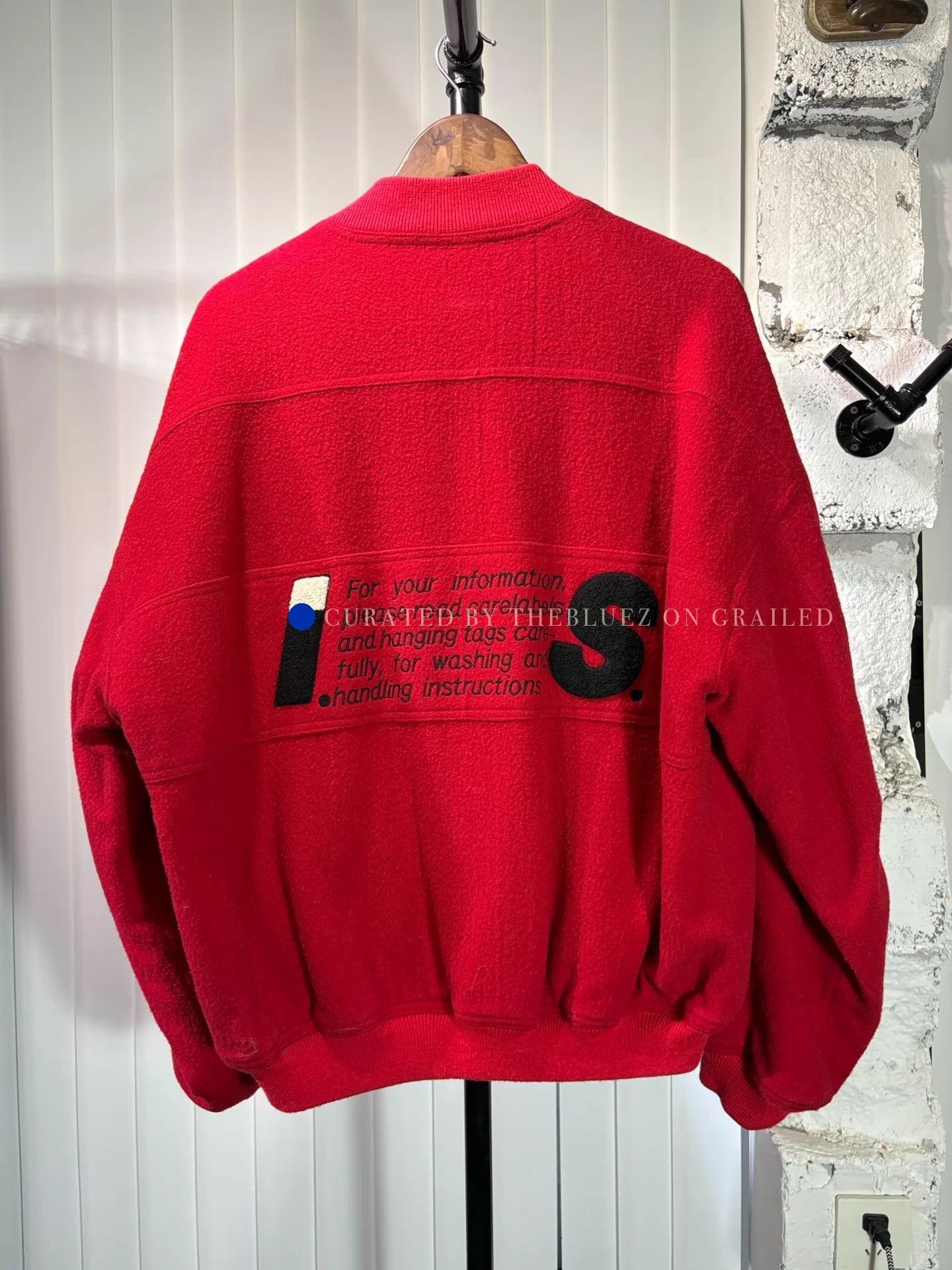 Issey Miyake Vintage 80s Wool Bomber Jacket Size US L / EU 52-54 / 3 - 1 Thumbnail