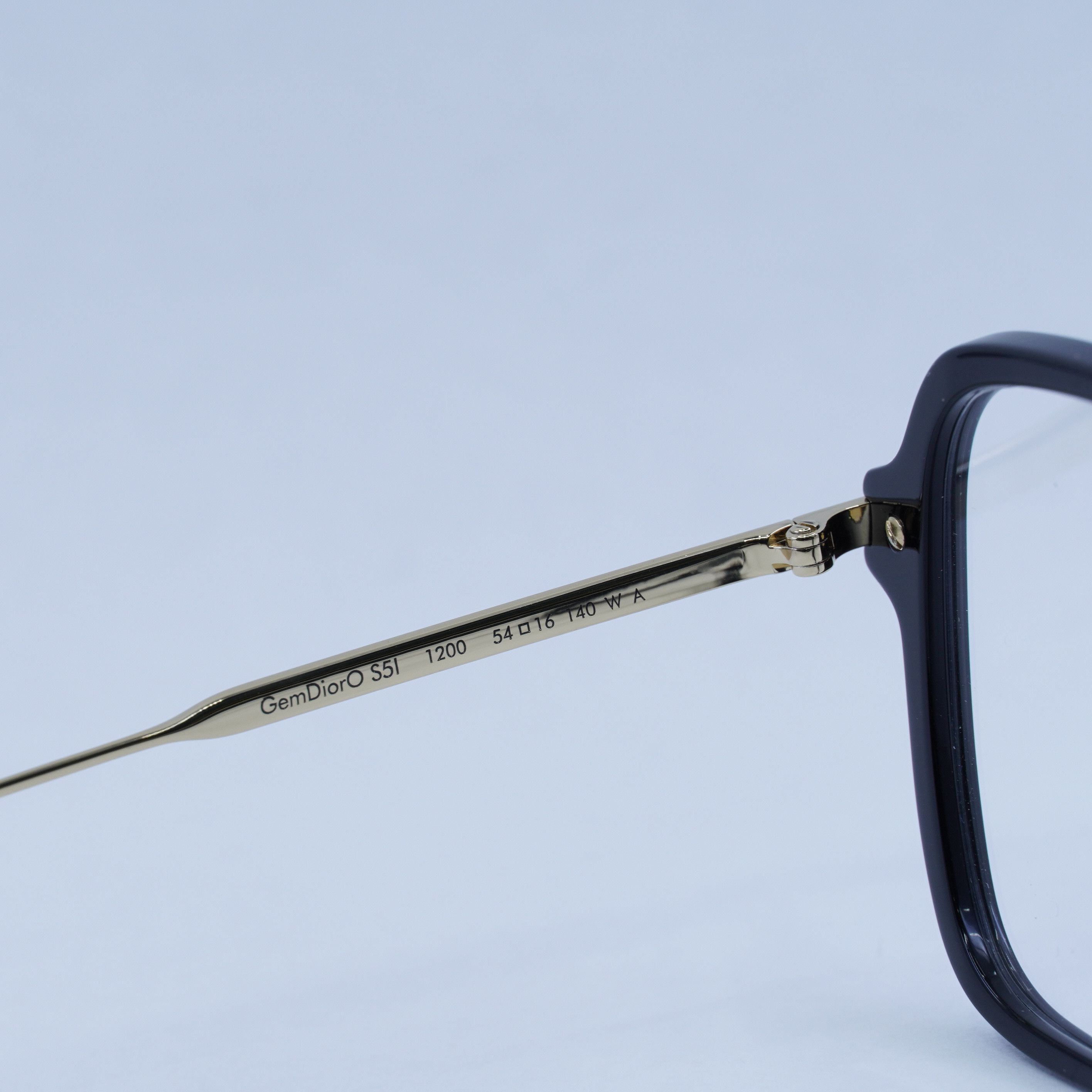 Dior Dior GEMDIORO S5I 1200 Eyeglasses Black 54mm Square Frame Size ONE SIZE - 6 Thumbnail