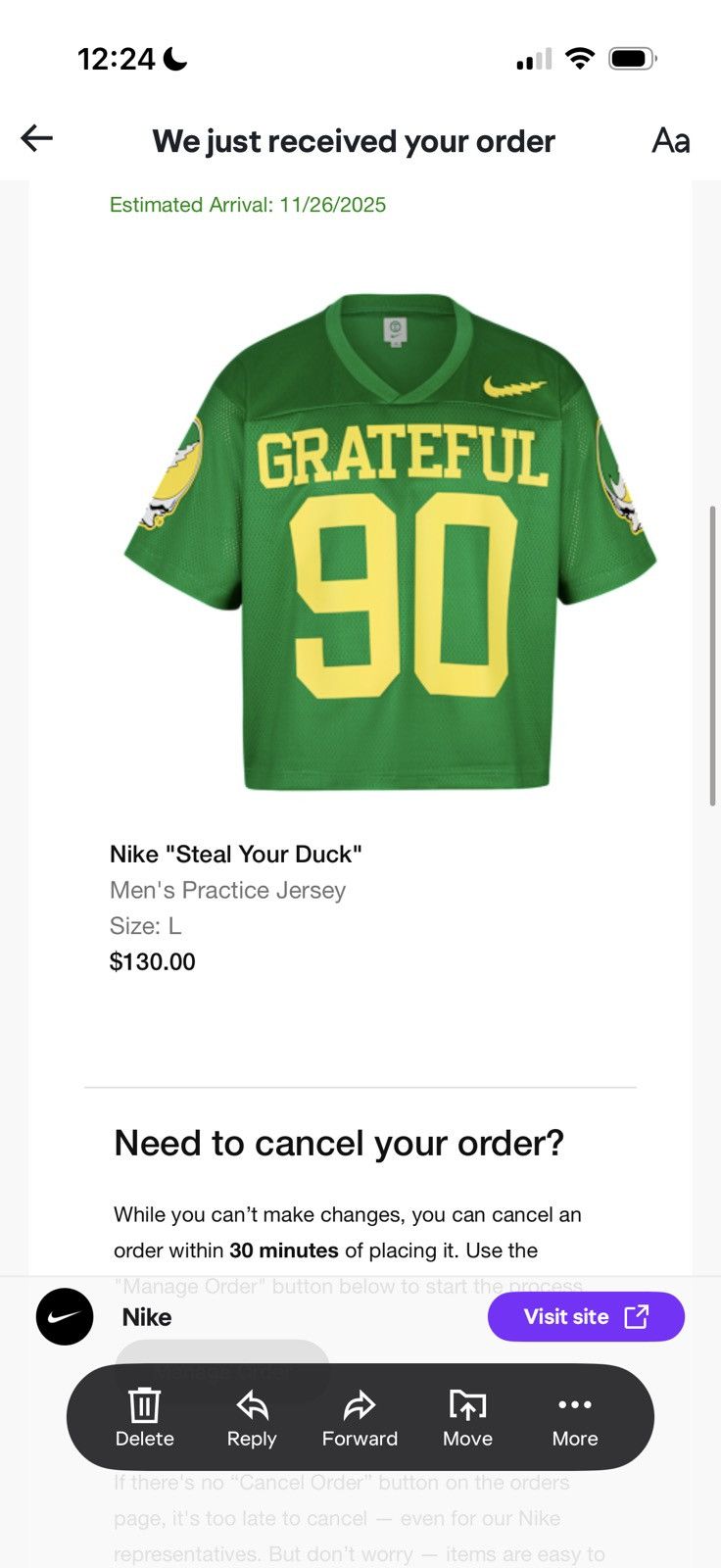 Grateful Dead × Nike Grateful Ducks Nike Practice Jersey Steal Your Duck Size US L / EU 52-54 / 3 - 5 Thumbnail
