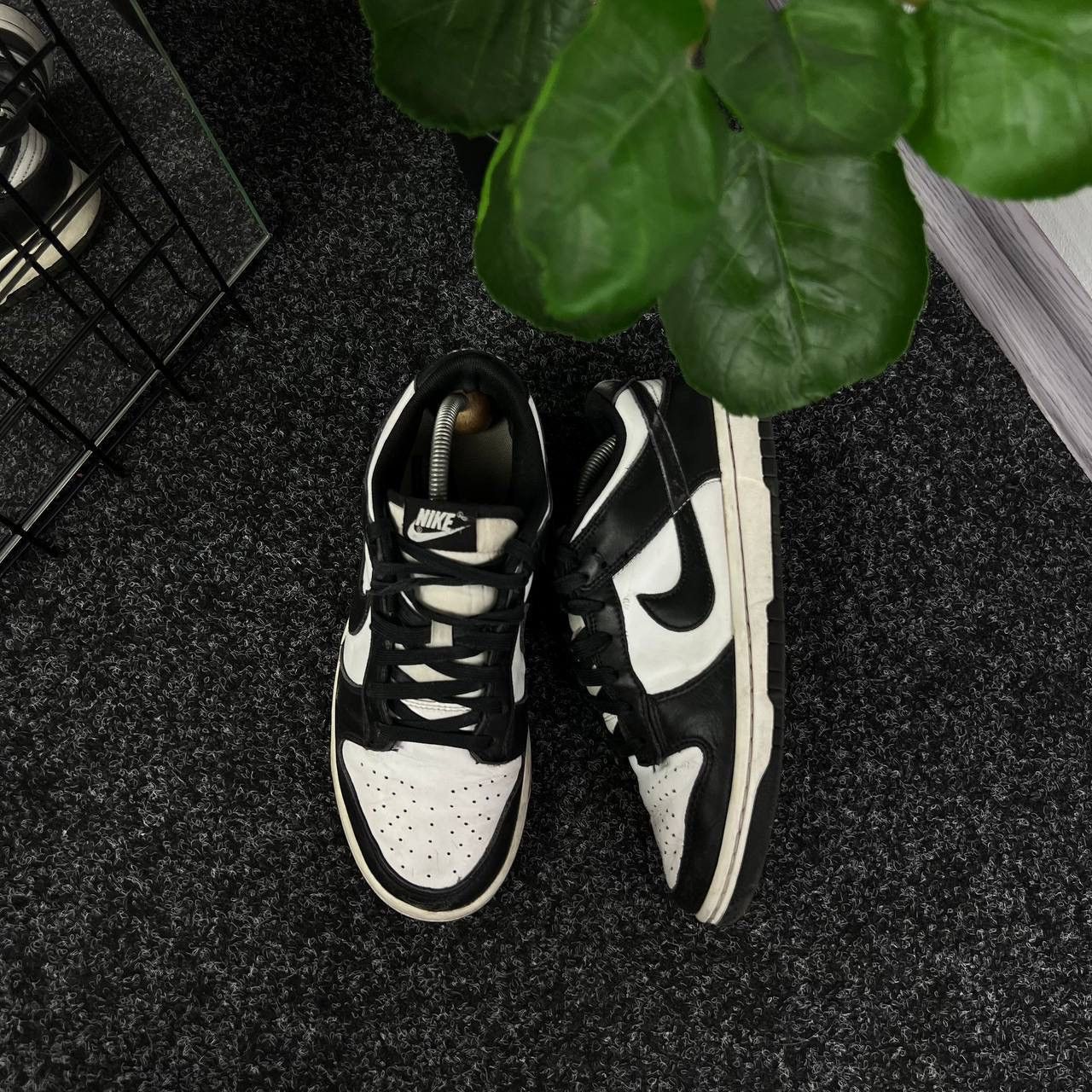 Nike Nike Dunk Low Retro Sneakers White Black Y2k Swoosh Size US 7 / EU 40 - 1 Thumbnail
