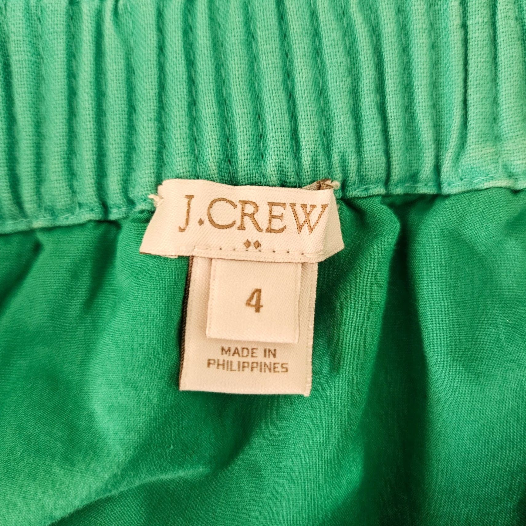 J.Crew J. Crew Skirt Women Size 4 Solid Green Linen Blend Pull On Pockets A-Line Short Size 27" / US 4 / IT 40 - 4 Thumbnail