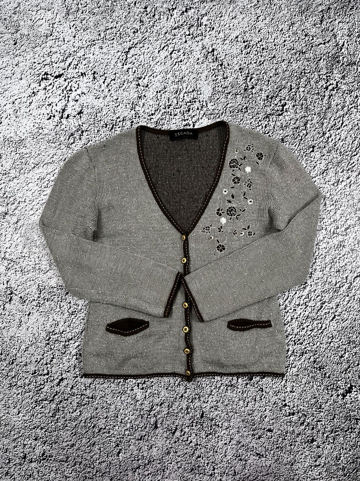 Escada Vintage Y2K Escada Lana Wool Sweater Button Ups Cardigan Size S / US 4 / IT 40 - 1 Thumbnail